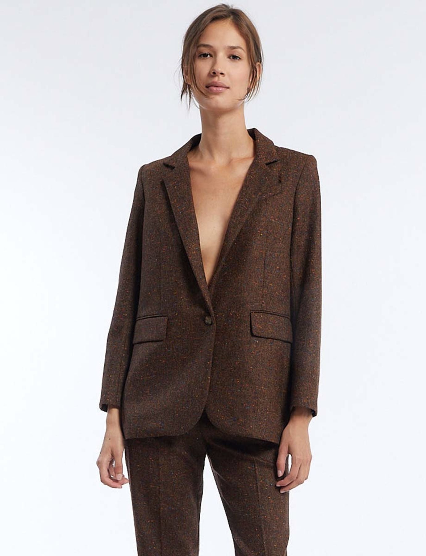 Veste Bruna laine marron