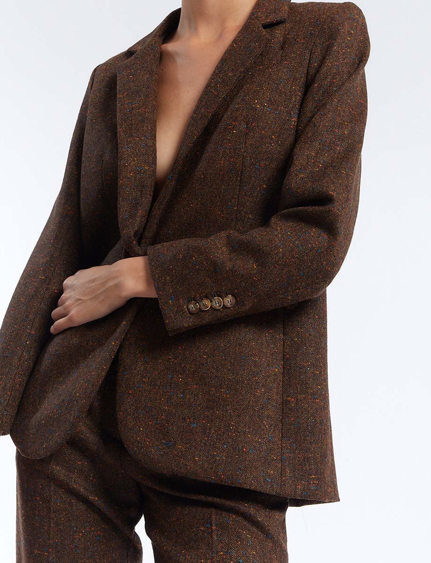 Veste Bruna laine marron