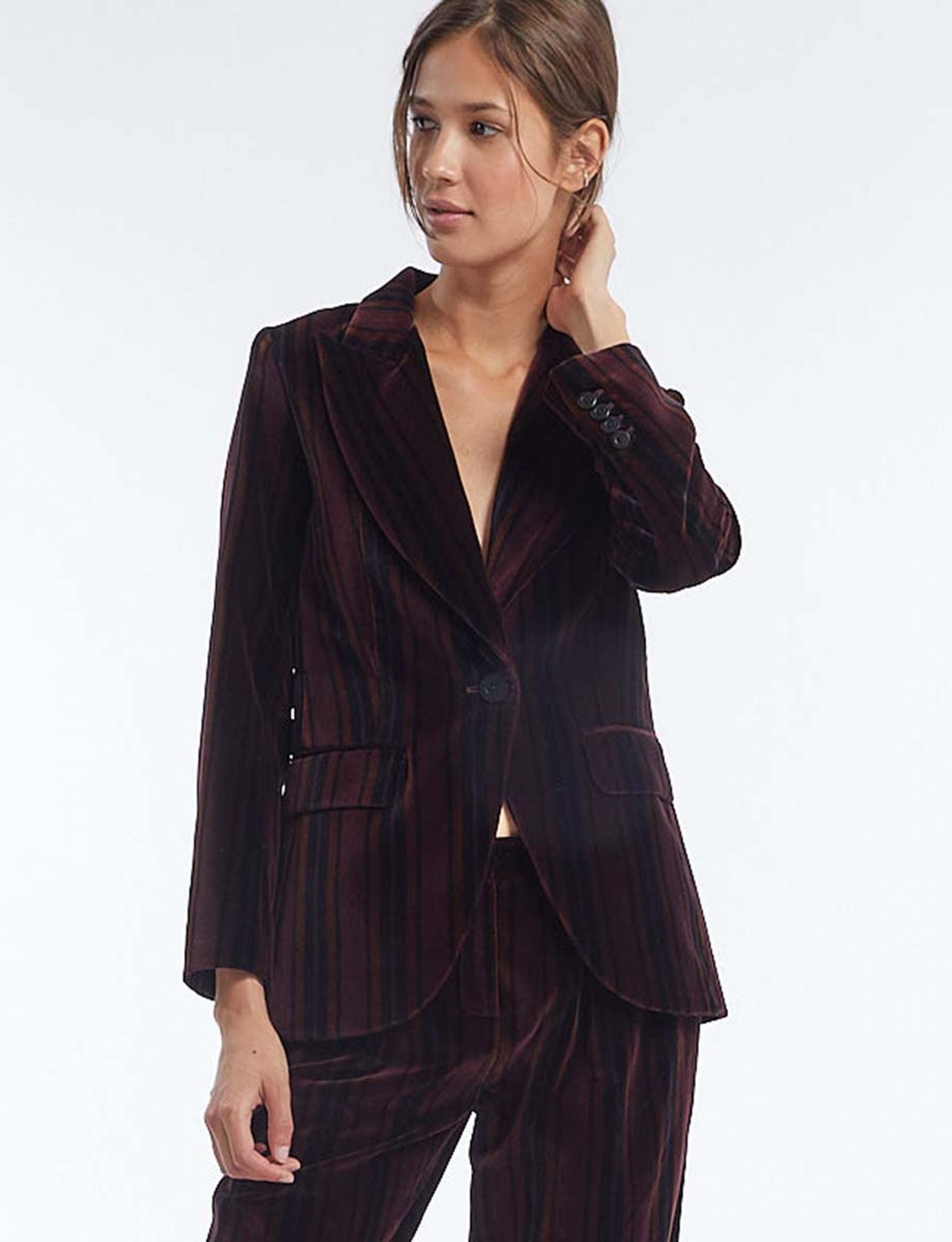 Veste Gaelle velours bordeaux