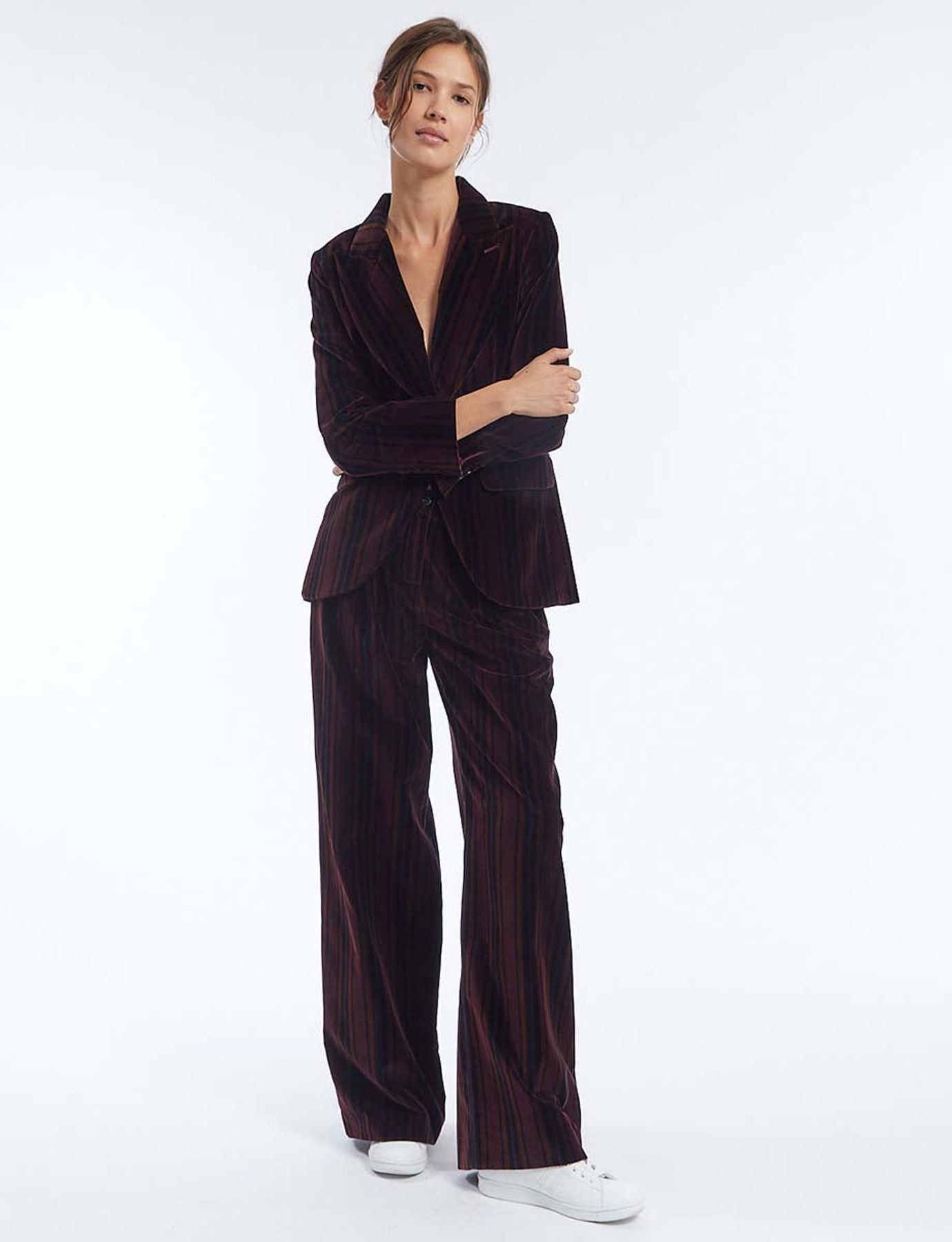 Veste Gaelle velours bordeaux