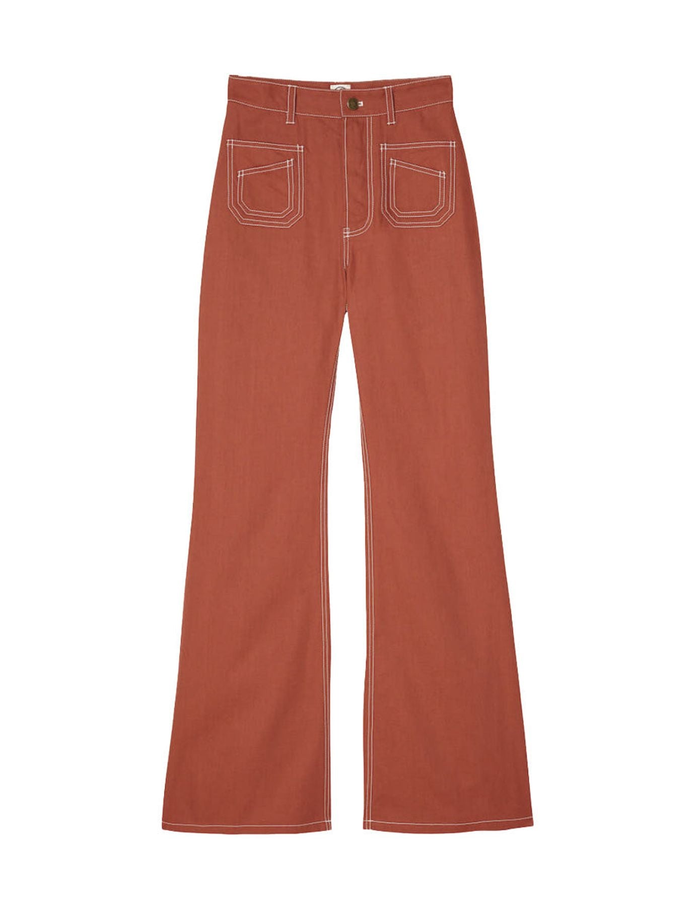 Basile-Hose aus karamellfarbener Baumwolle