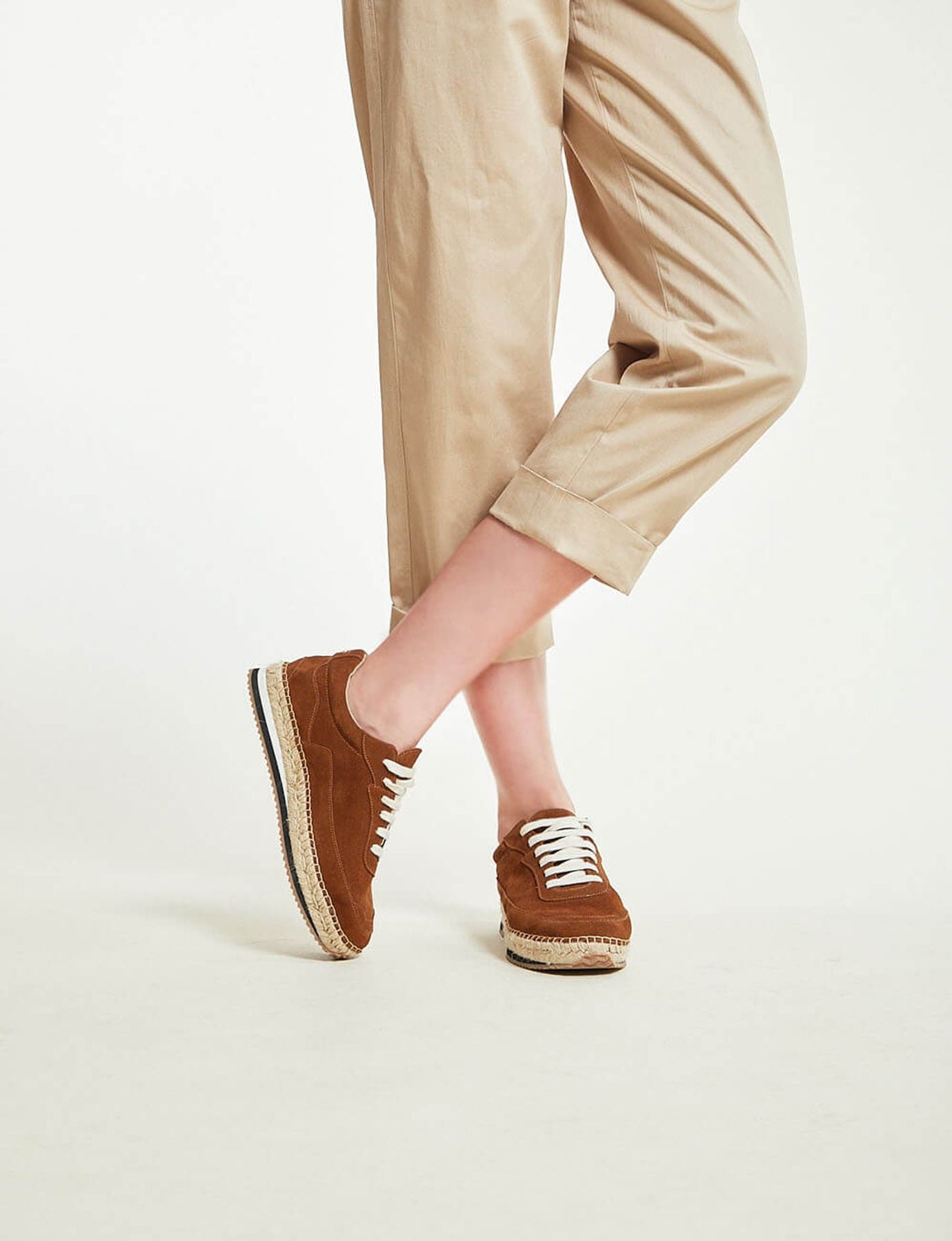 Zapatillas de ante marrón Tracy