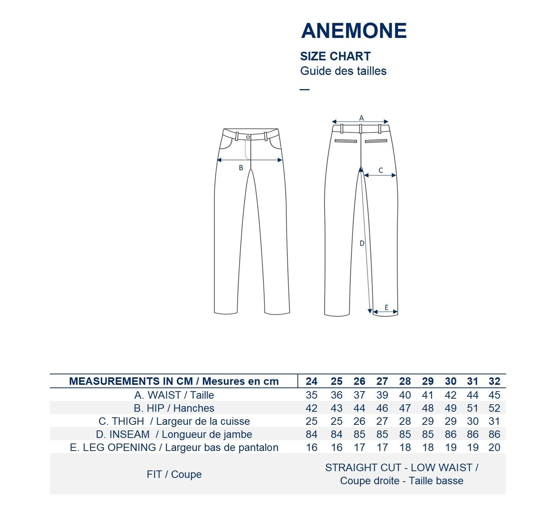 Jeans Anemone aus marineblauer Baumwolle x Notify