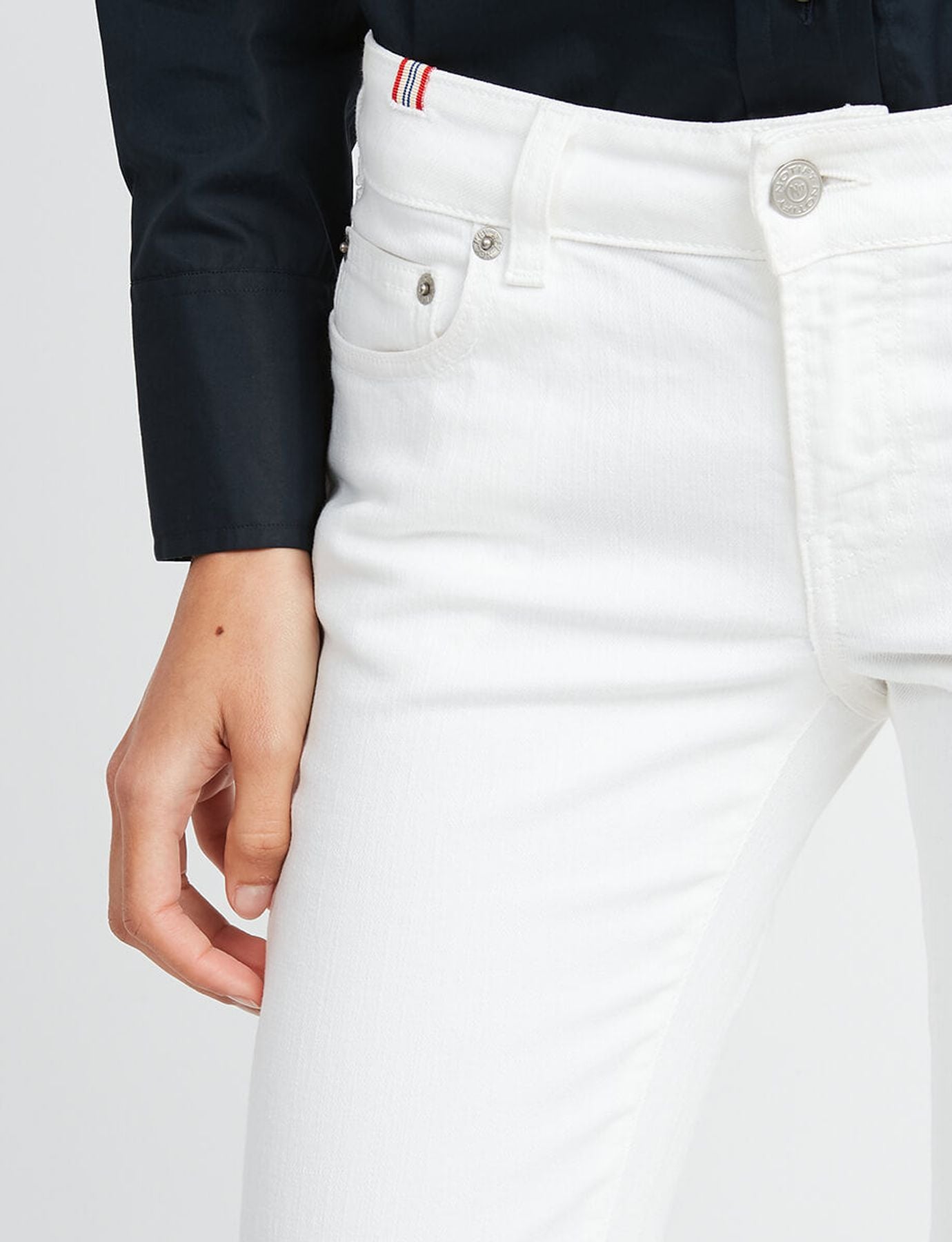 Denim Anemone blanc