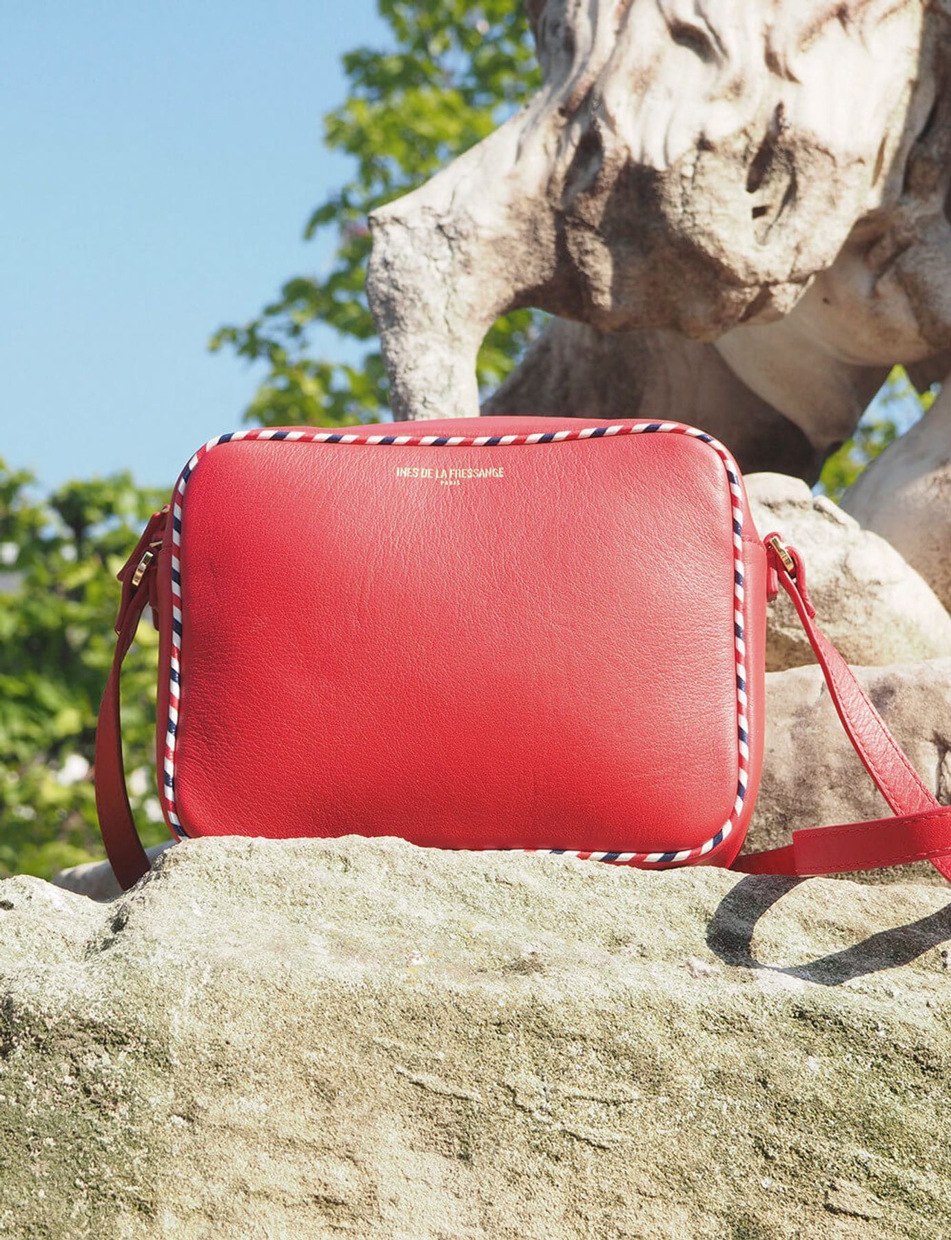 Marcia red leather bag