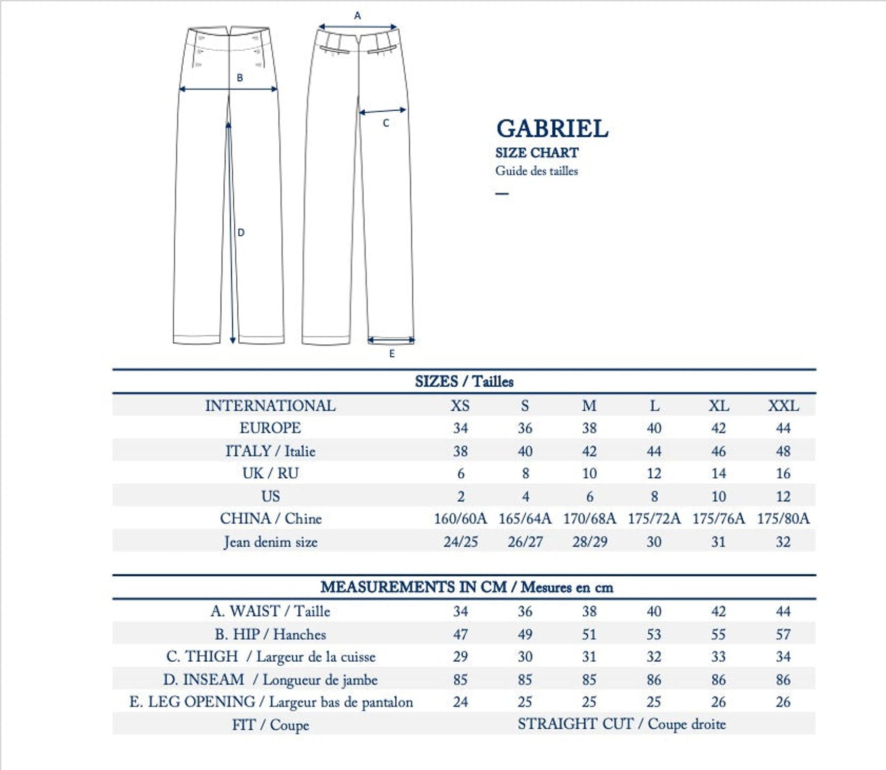 Gabriel trousers navy blue OLD REF