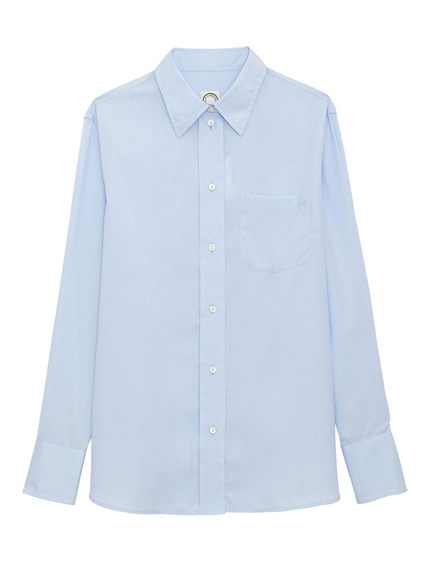 Camisa de algodón azul claro Maureen