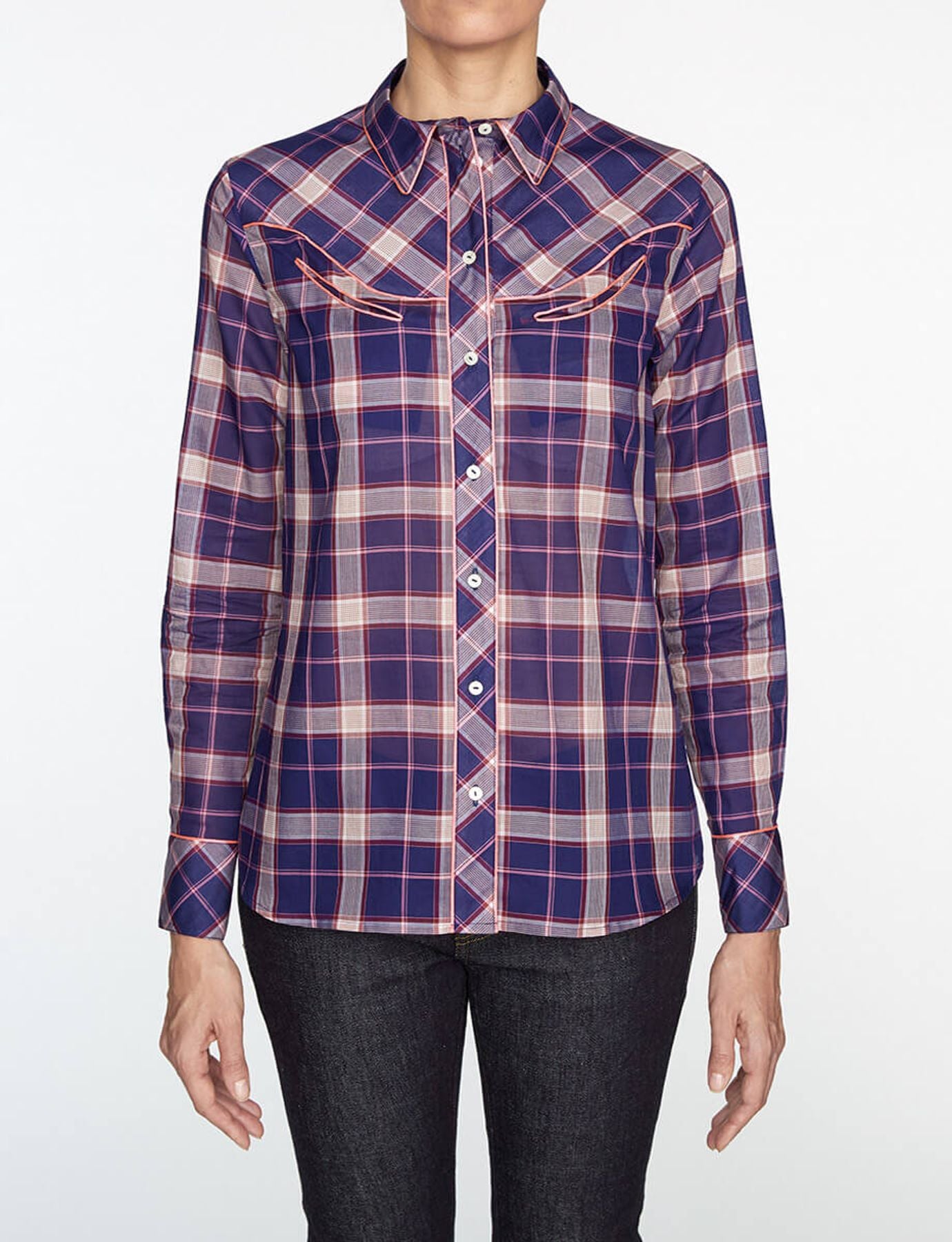 Brenda purple cotton shirt