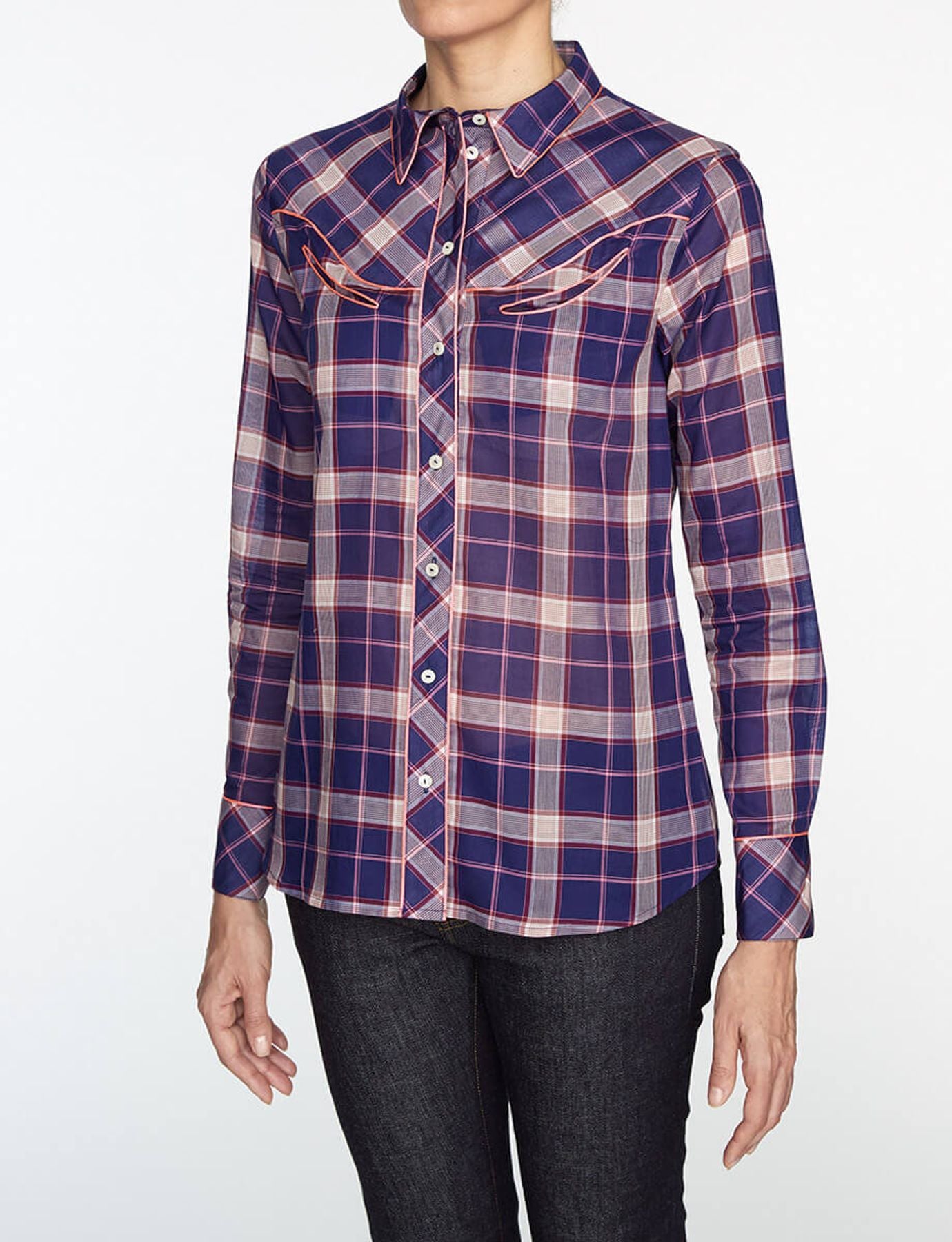 Chemise Brenda coton violet