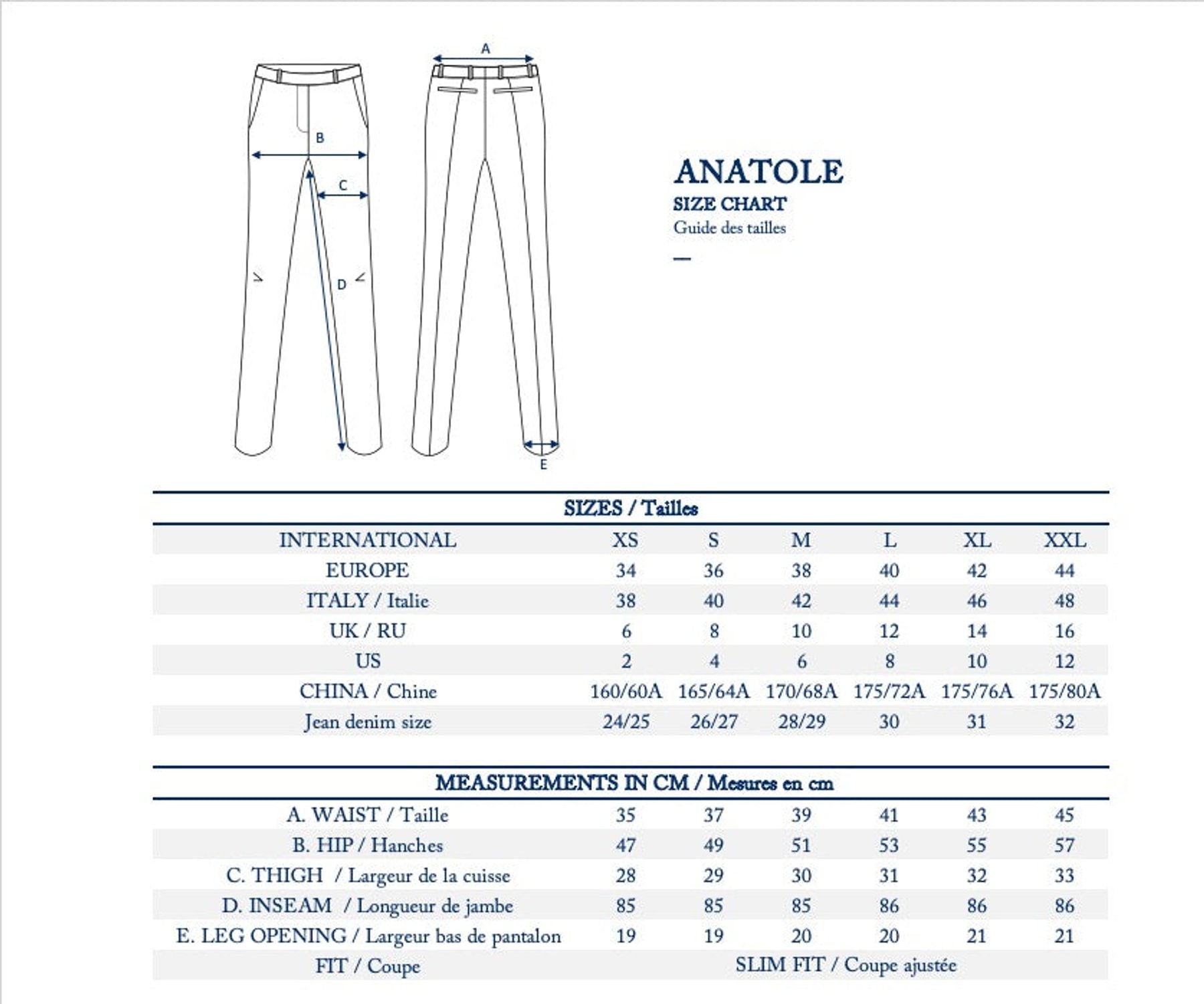Navy blue Anatole trousers