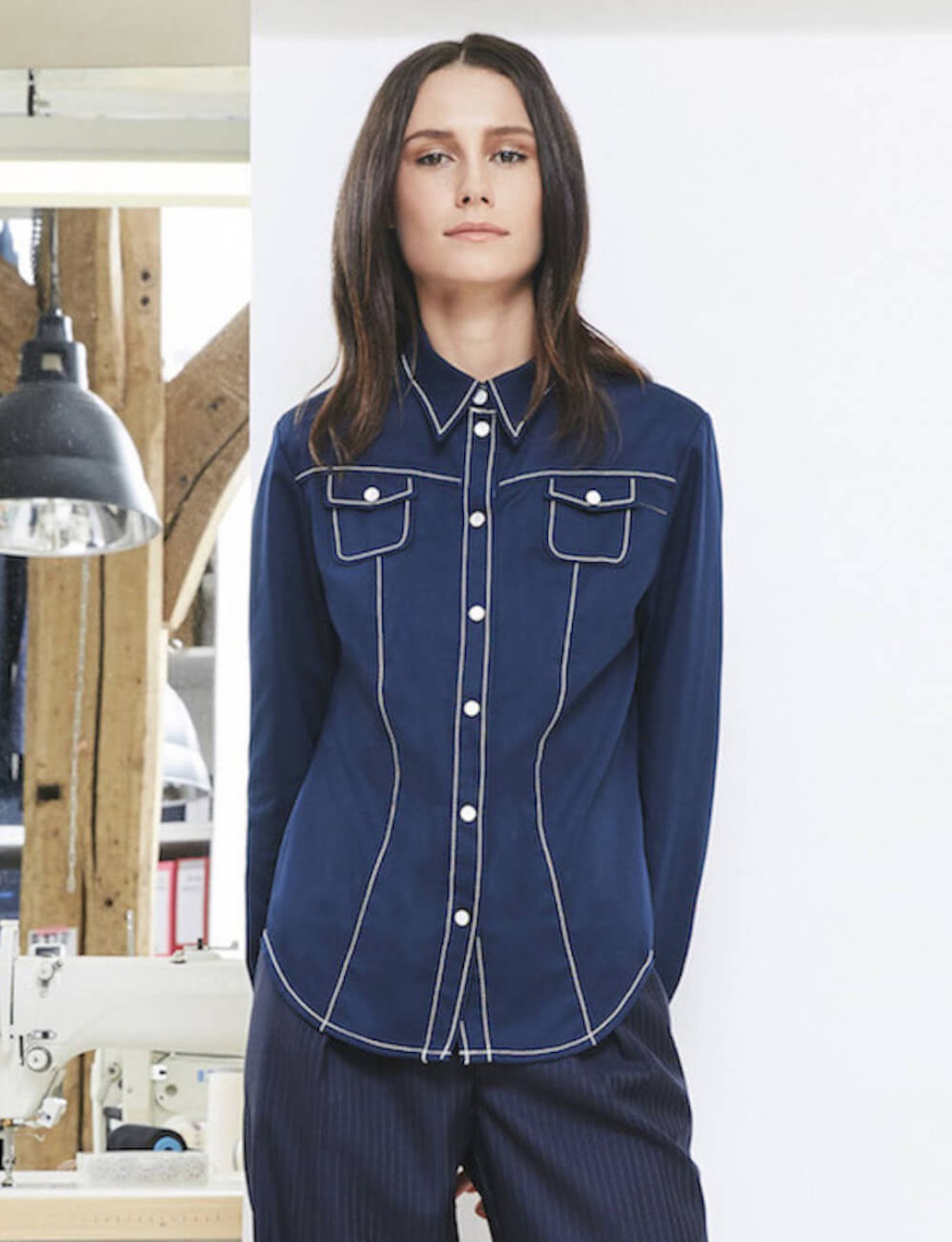 Camicia Myrna blu navy