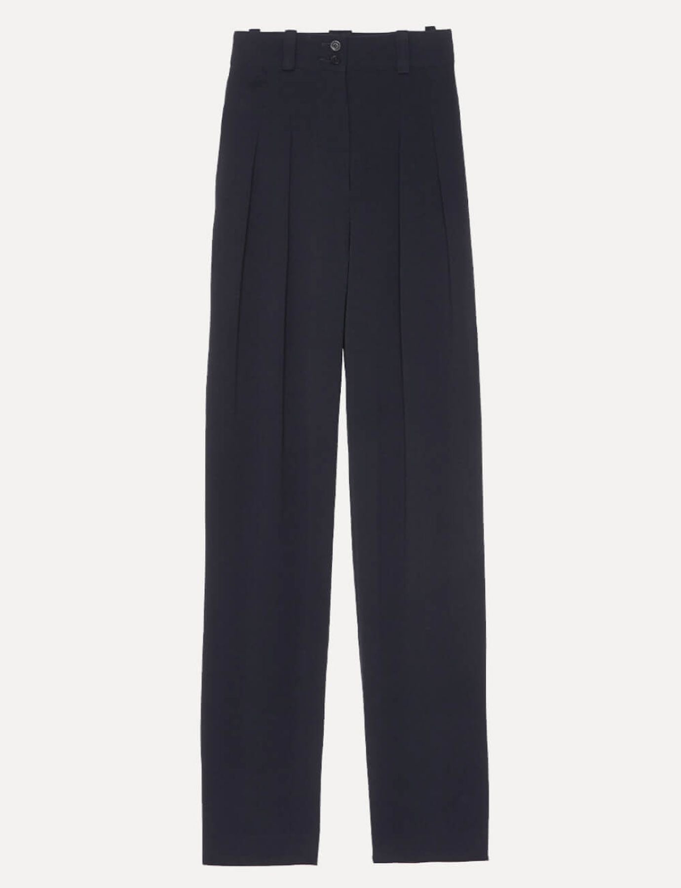 Pantaloni Atalia in acetato di cotone blu navy