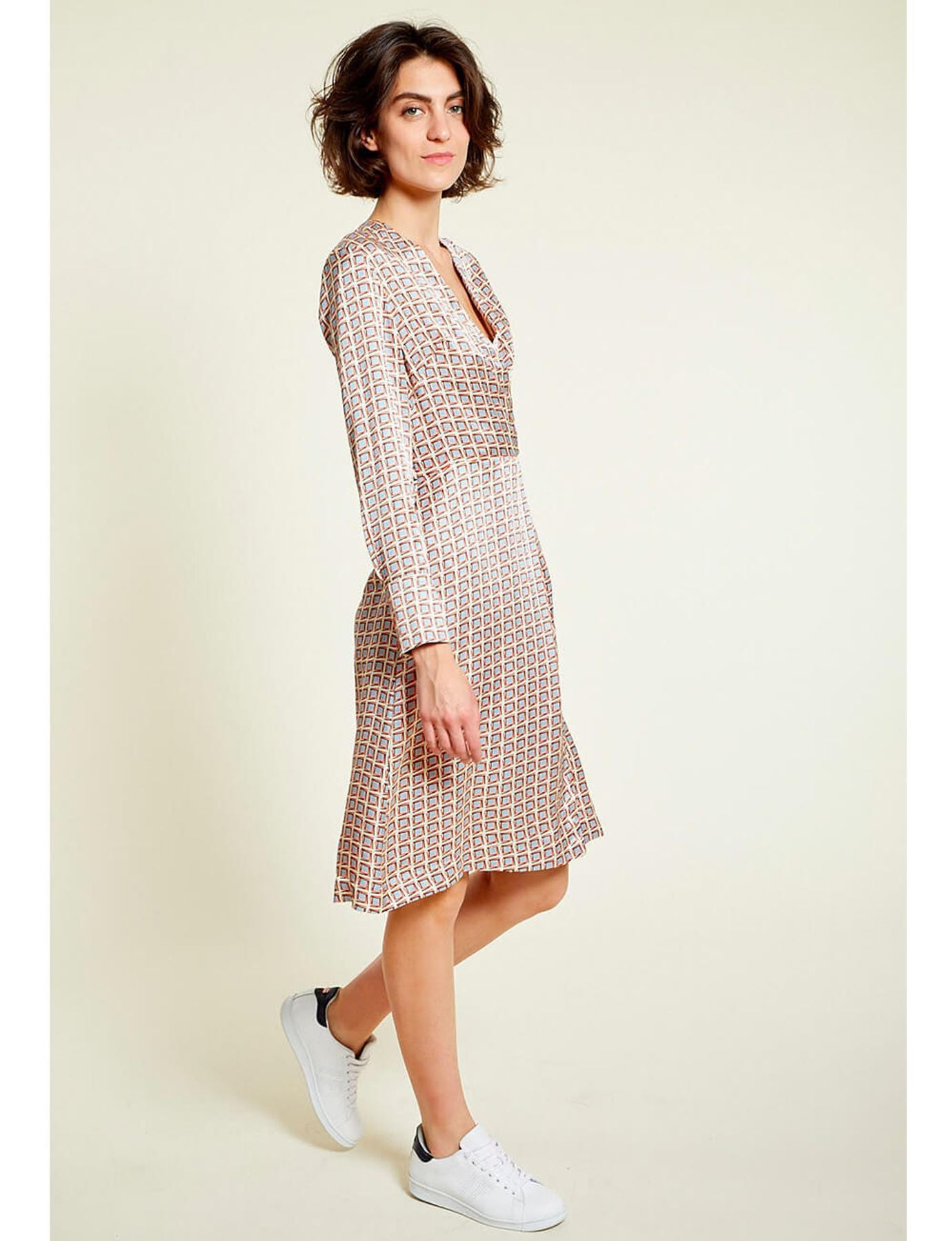 Kleid Blida mit Brest-Print
