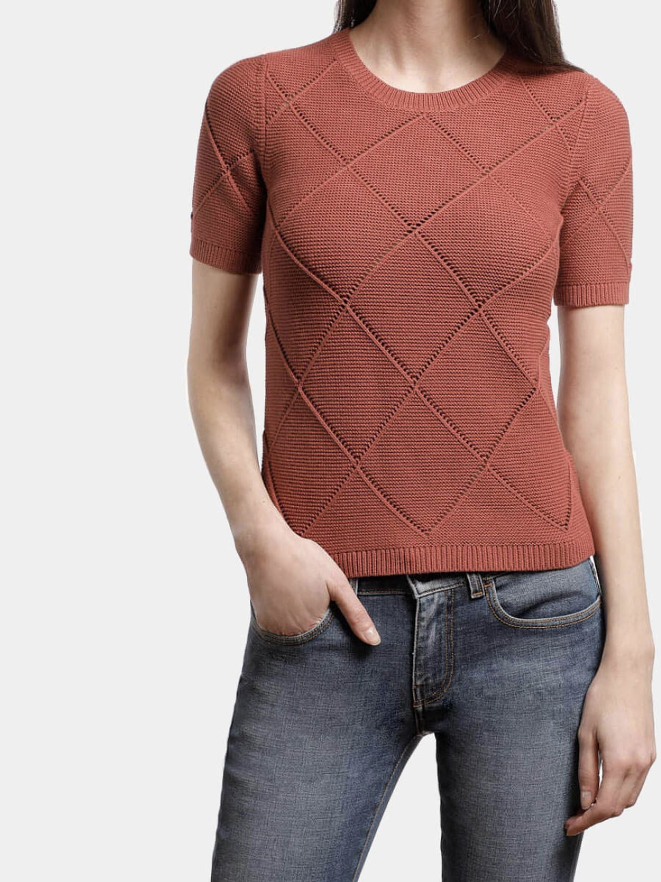 Gaetano ochre knit T-shirt