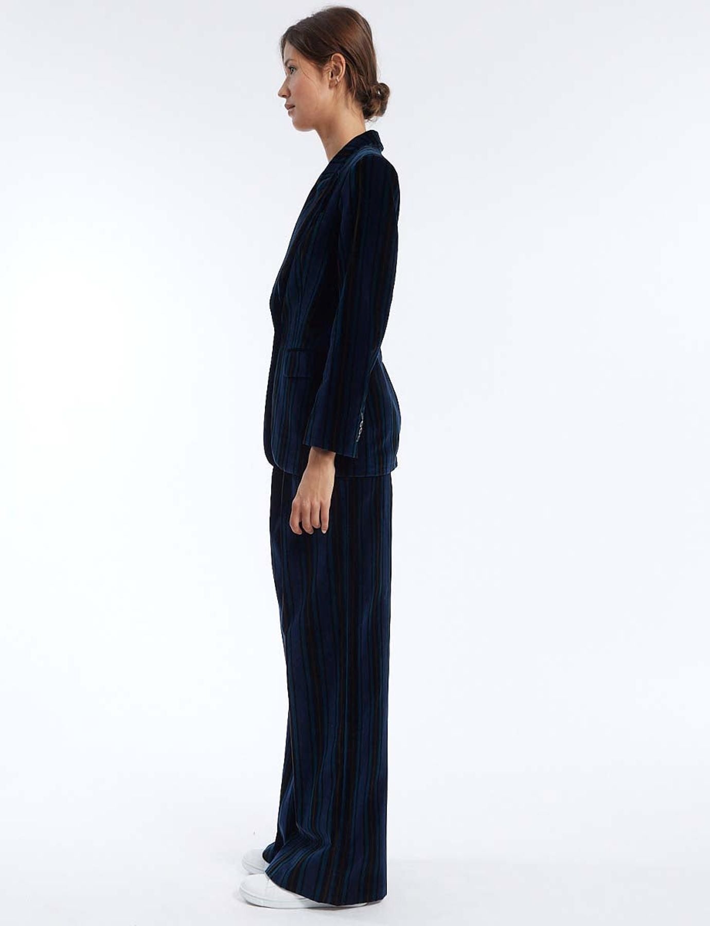 Luciano blue velvet trousers