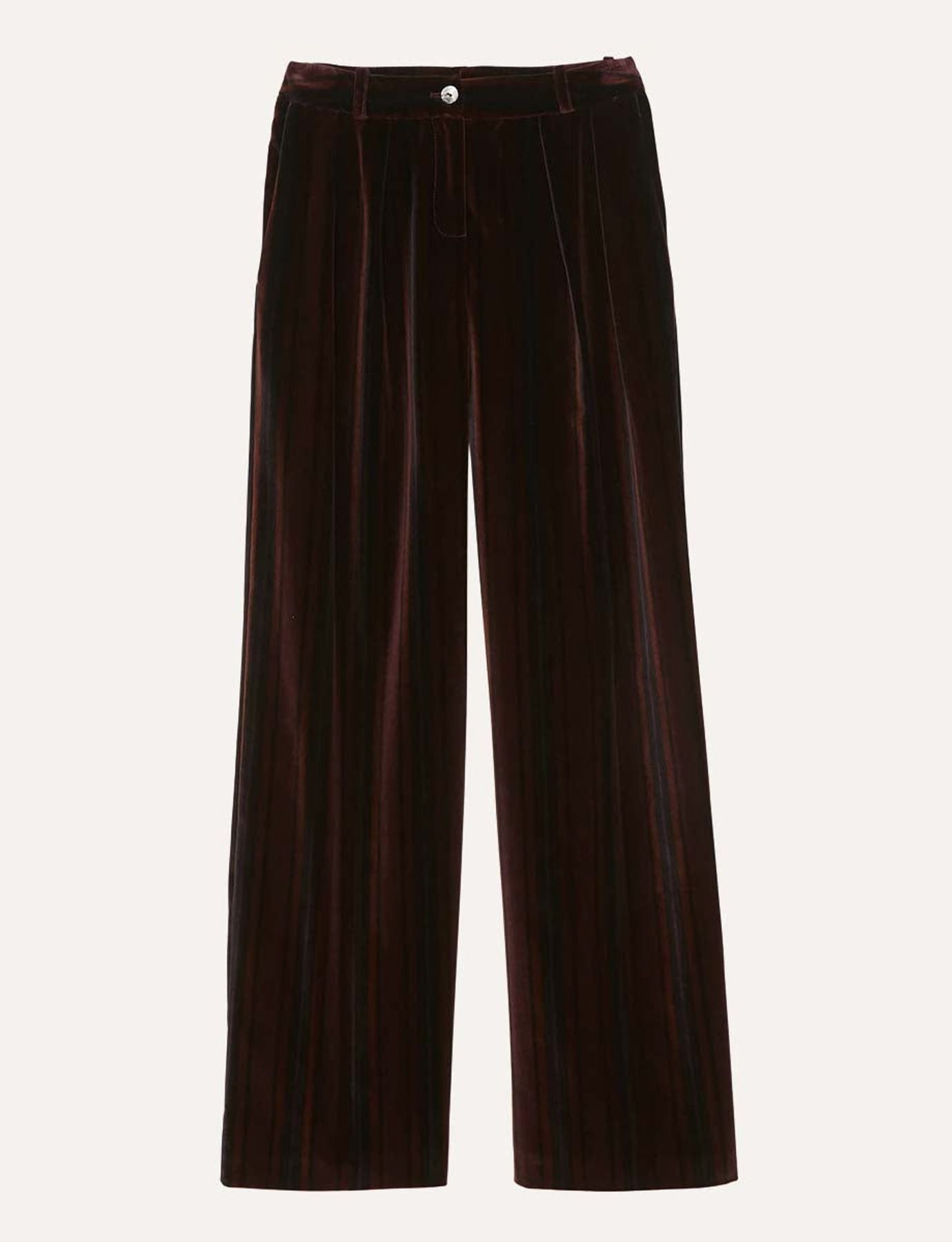 Luciano trousers in burgundy velvet
