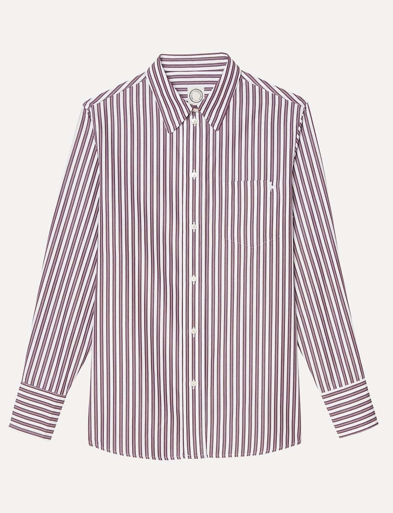 Maureen red and white stripes shirt