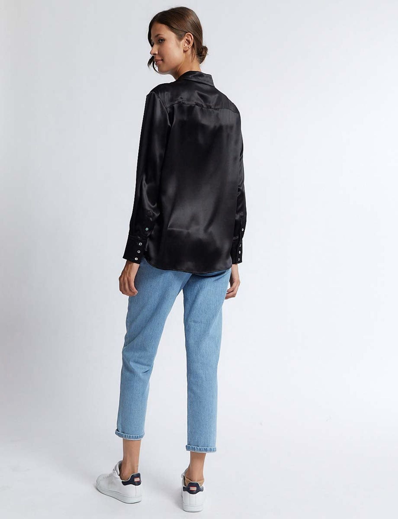 Chemise Maureen en soie noire