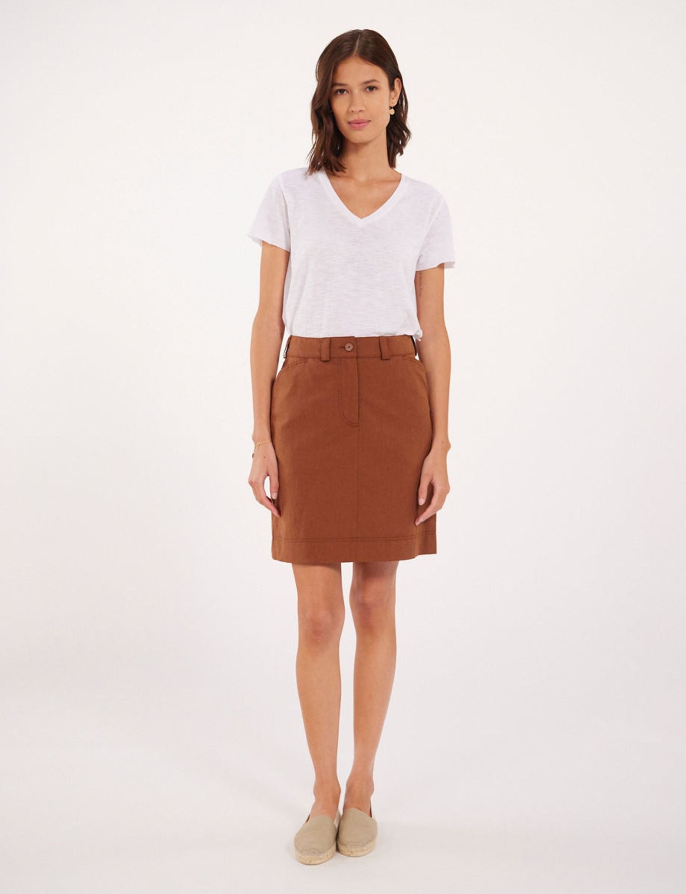 Jupe Anny marron