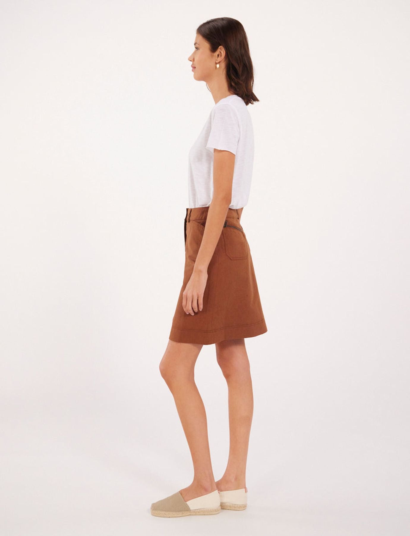 Jupe Anny marron