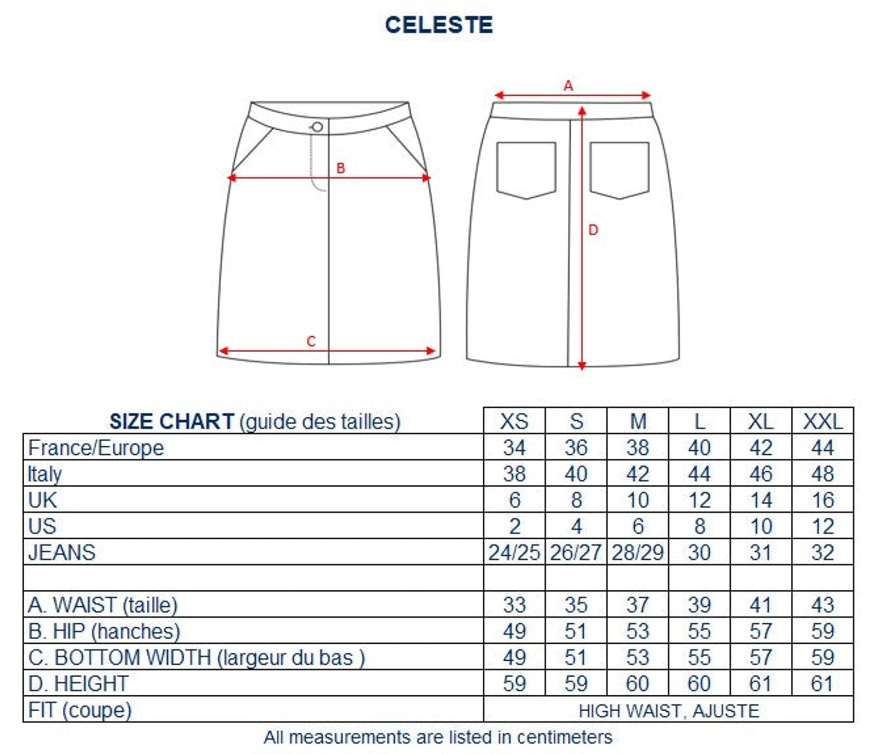 Celeste orange skirt