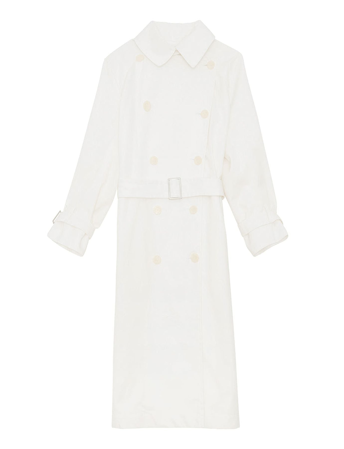 Blake white cotton trench coat