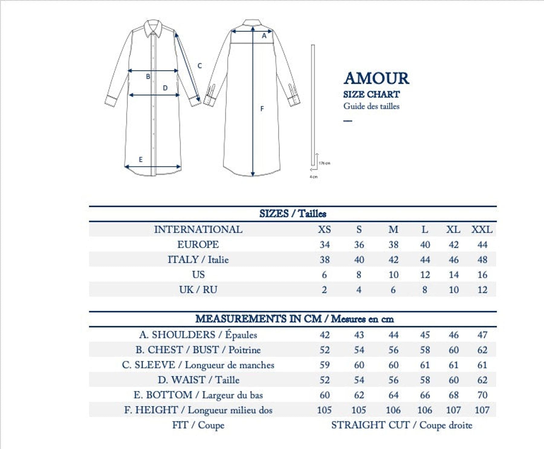 Amour cotton striped dress