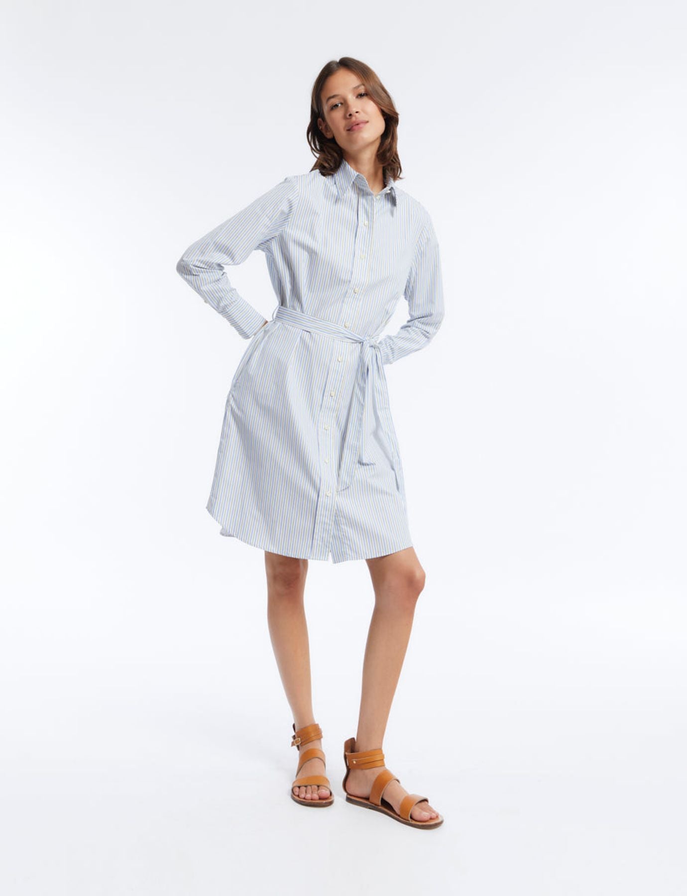 Amour cotton striped dress