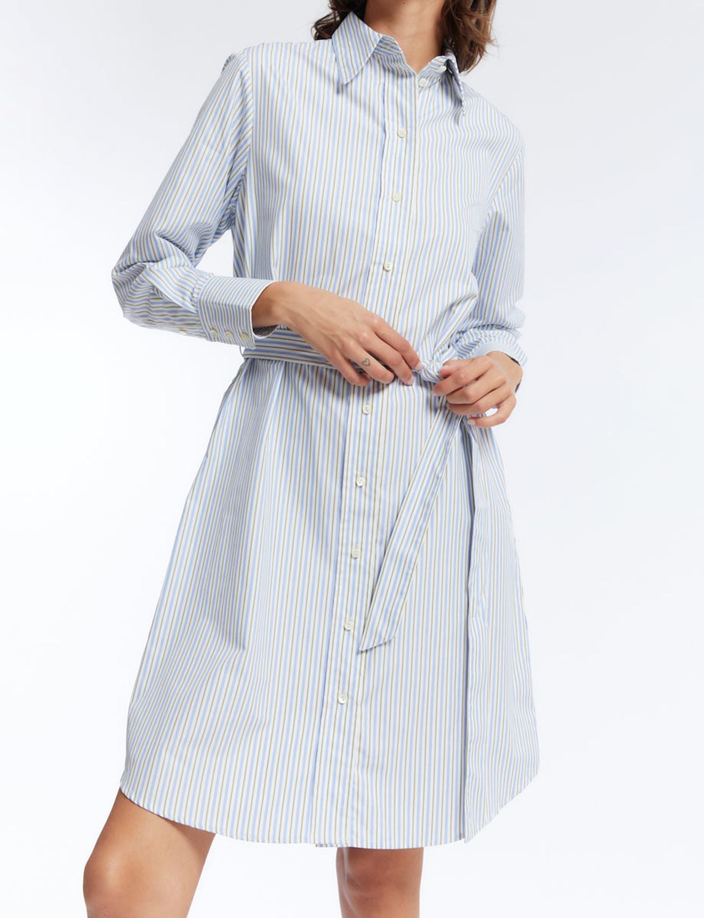 Amour cotton striped dress