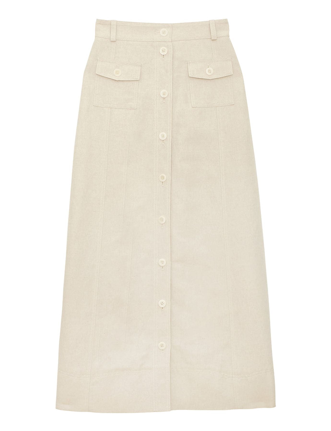Tatiana skirt ecru linen