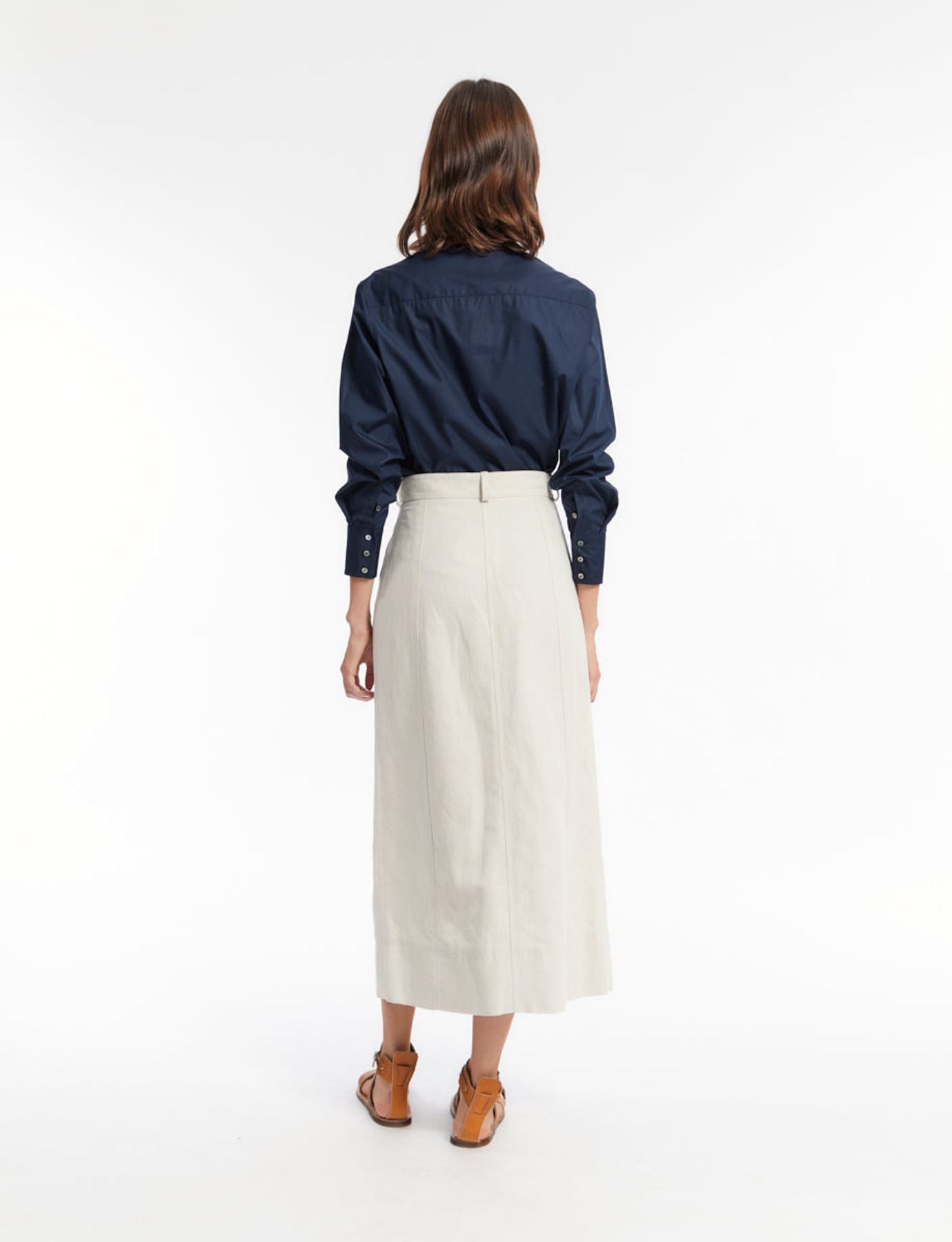Tatiana skirt ecru linen