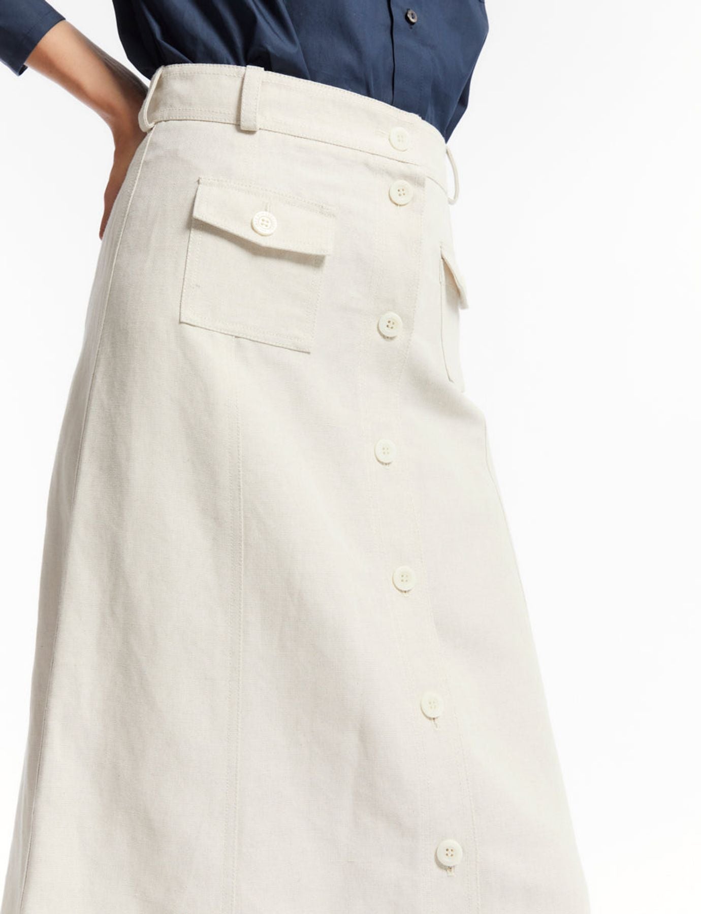 Tatiana skirt ecru linen