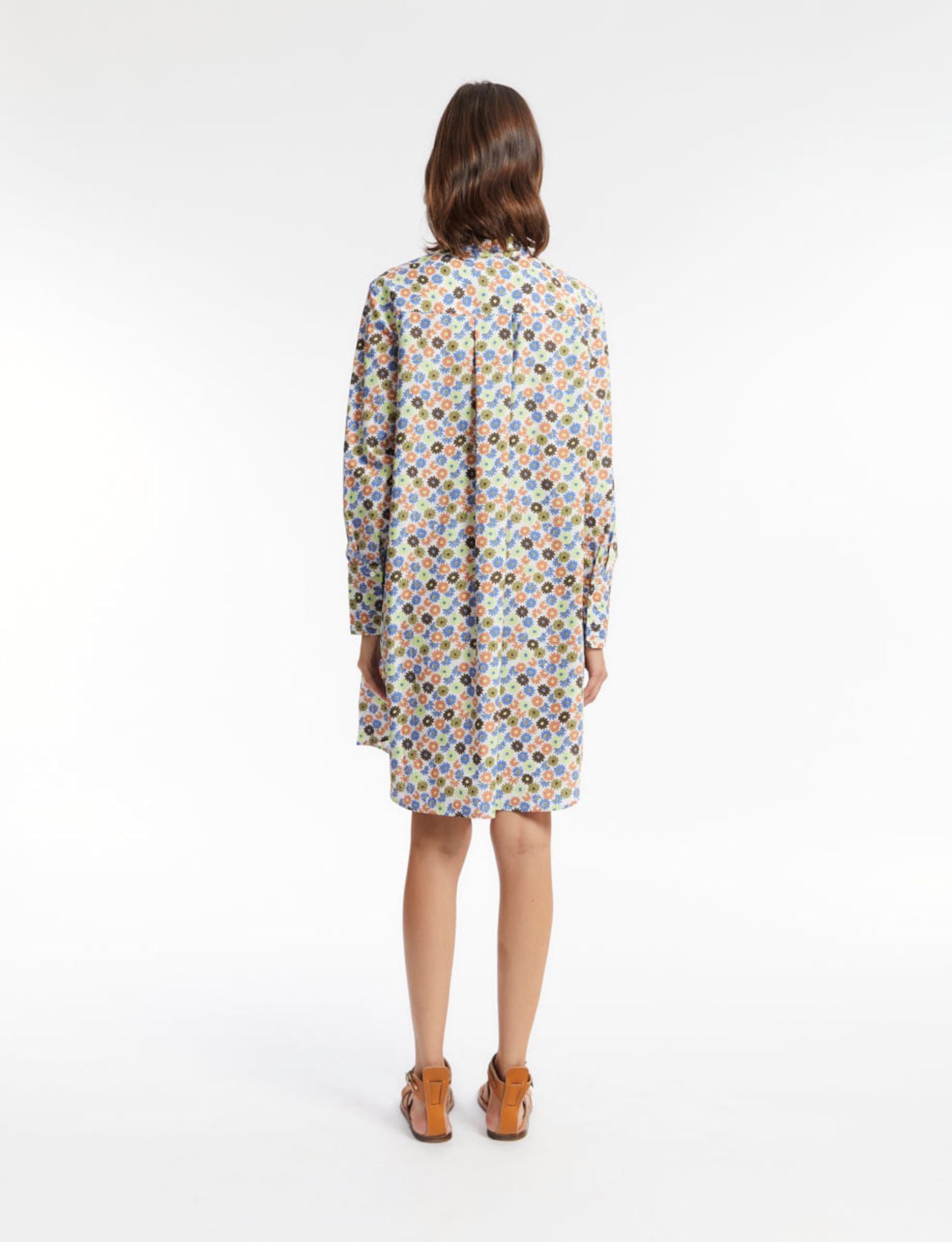 Martina floral cotton shirt dress