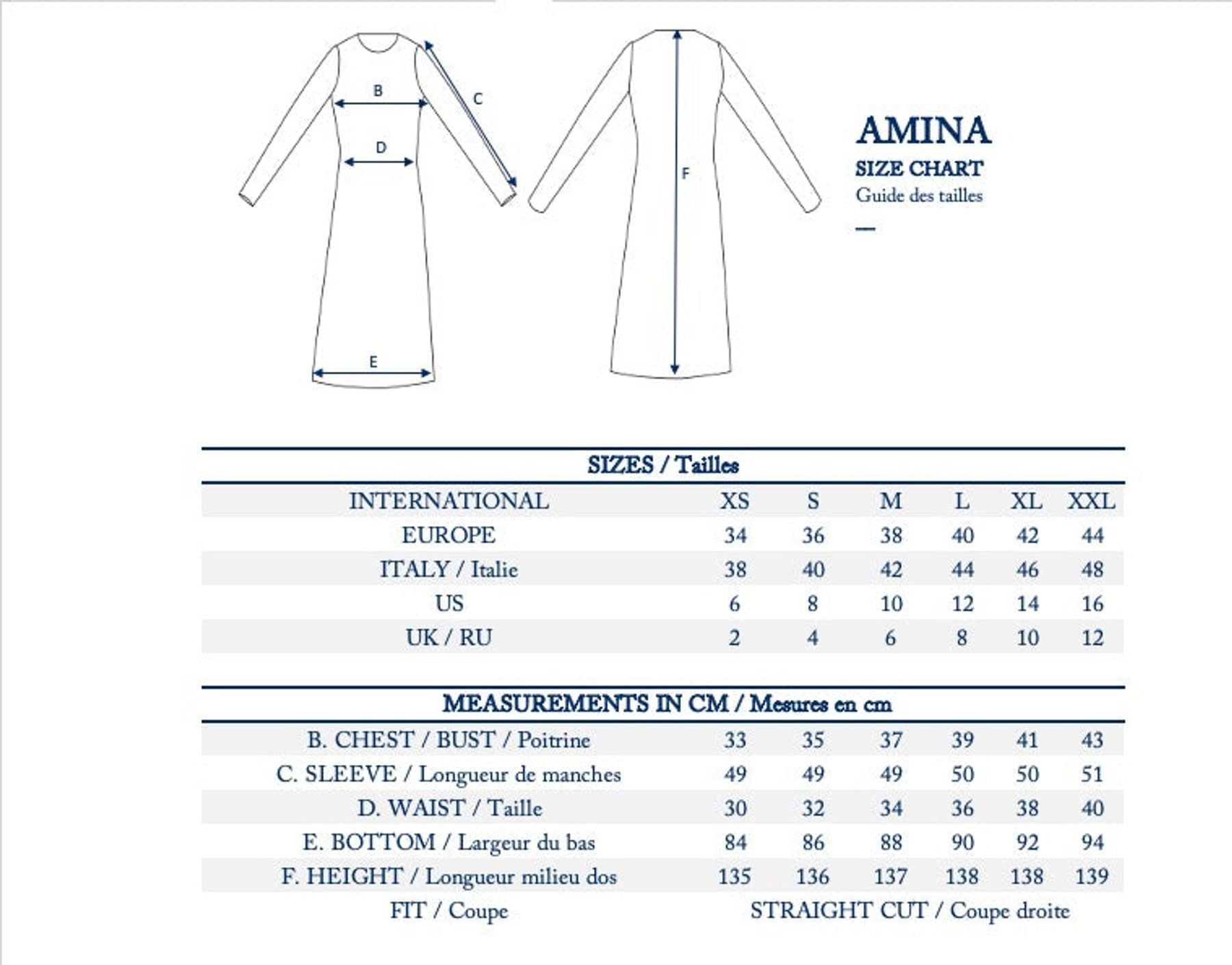 Kleid Amina ungebleichte Baumwolle