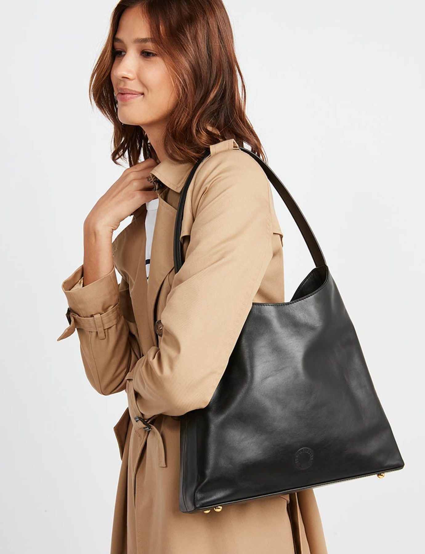 Bolso Léonore, talla M, cuero negro
