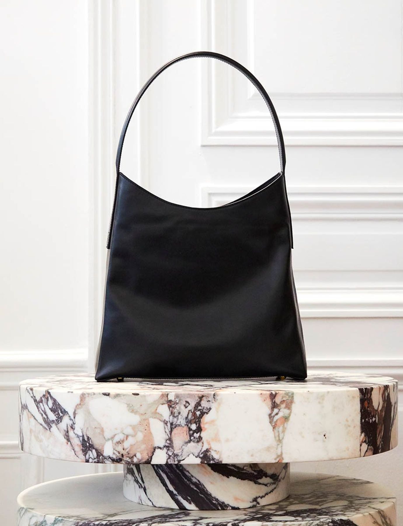 Bolso Léonore, talla M, cuero negro