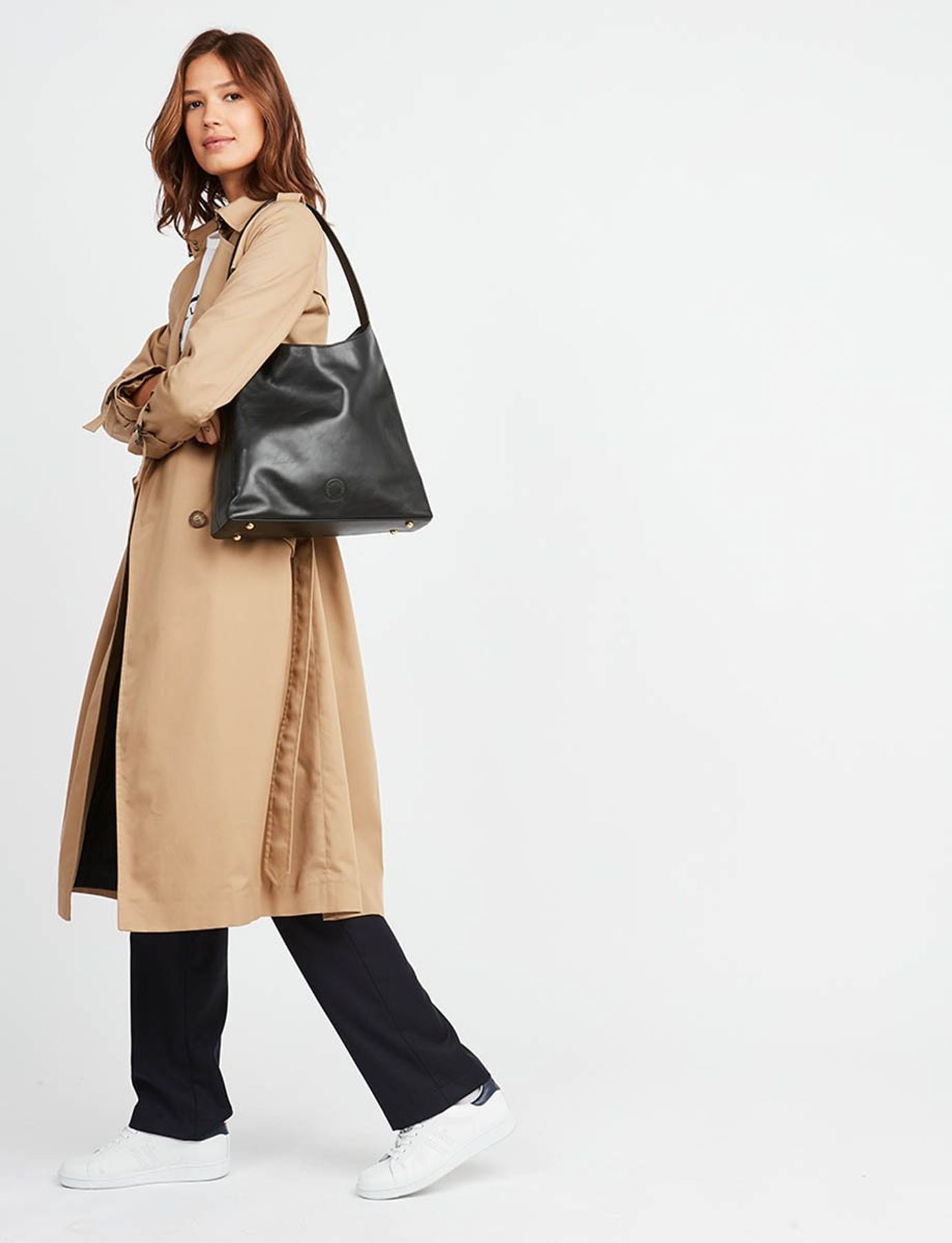 Bolso Léonore, talla M, cuero negro