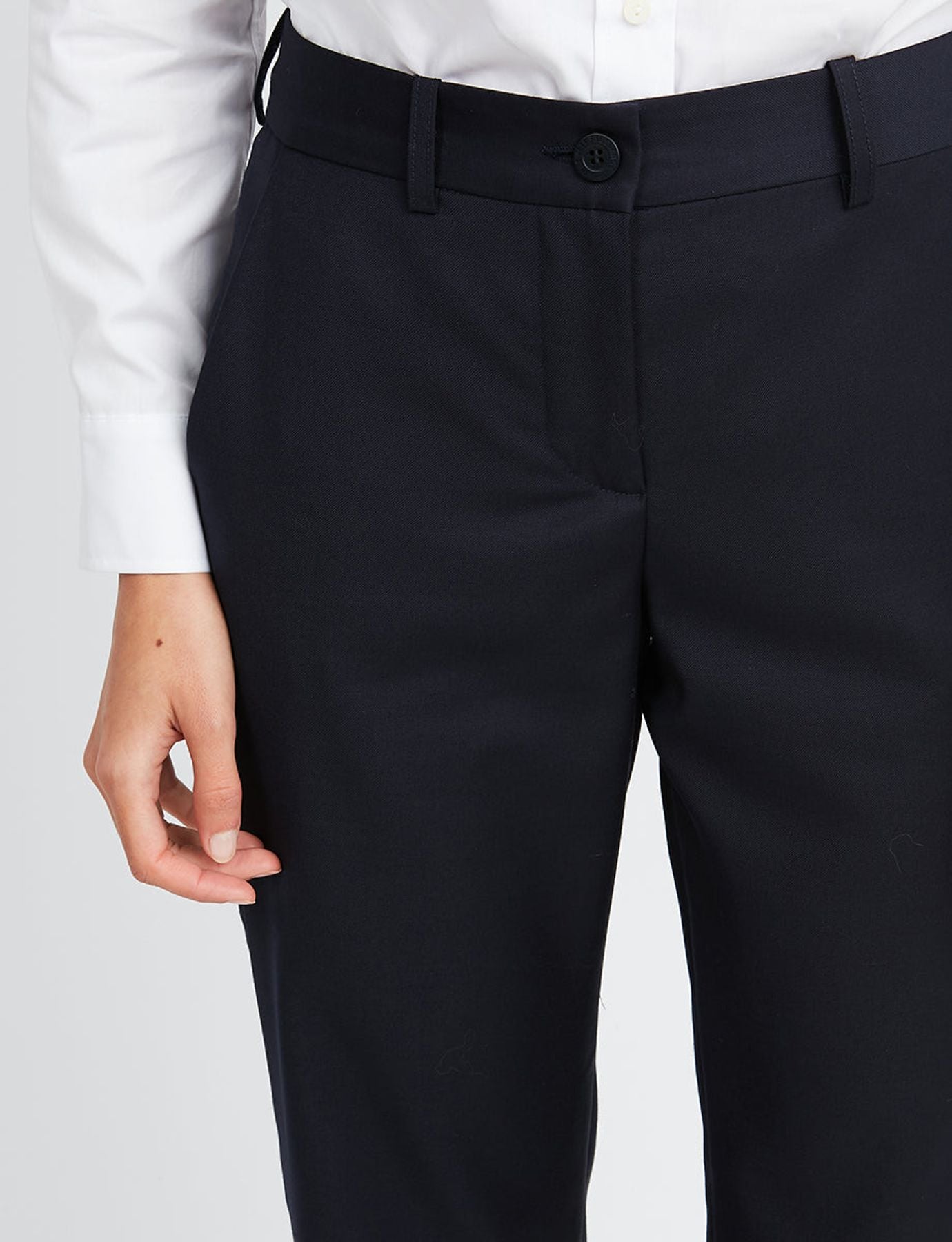 Francisco navy blue wool trousers