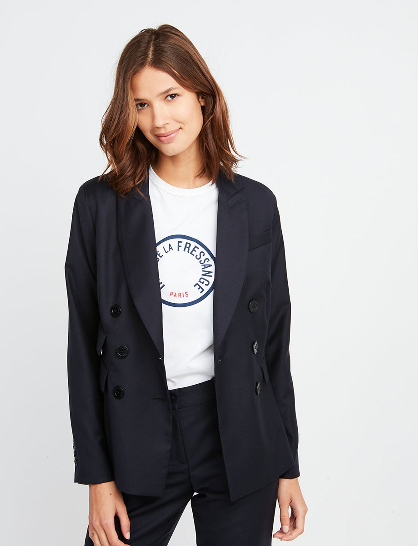 Jacke Maurice Wolle marineblau NICHT MEHR GEBRAUCHT