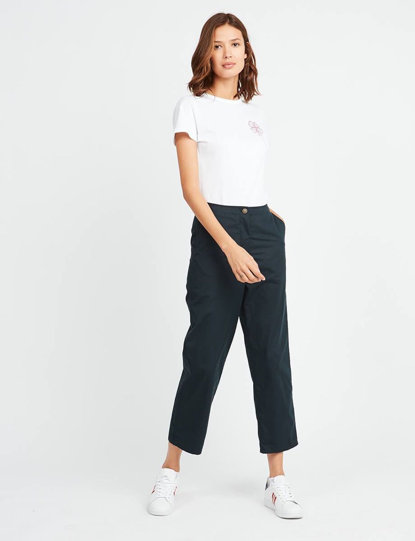 Pantalon Constantin coton bleu marine
