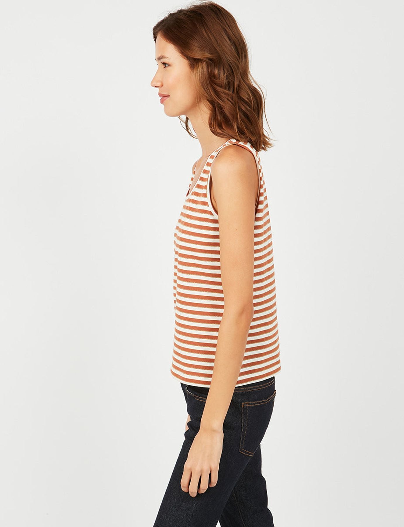 Top Katalino camel gestreift