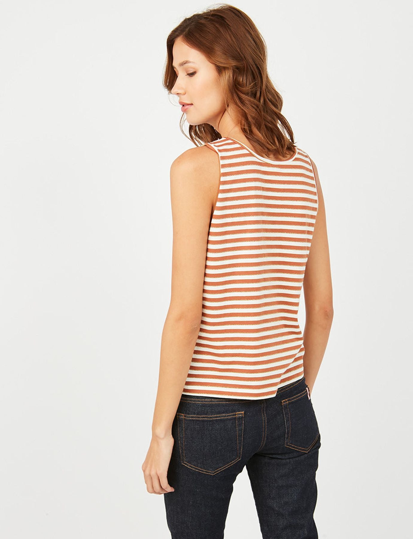 Top Katalino camel gestreift