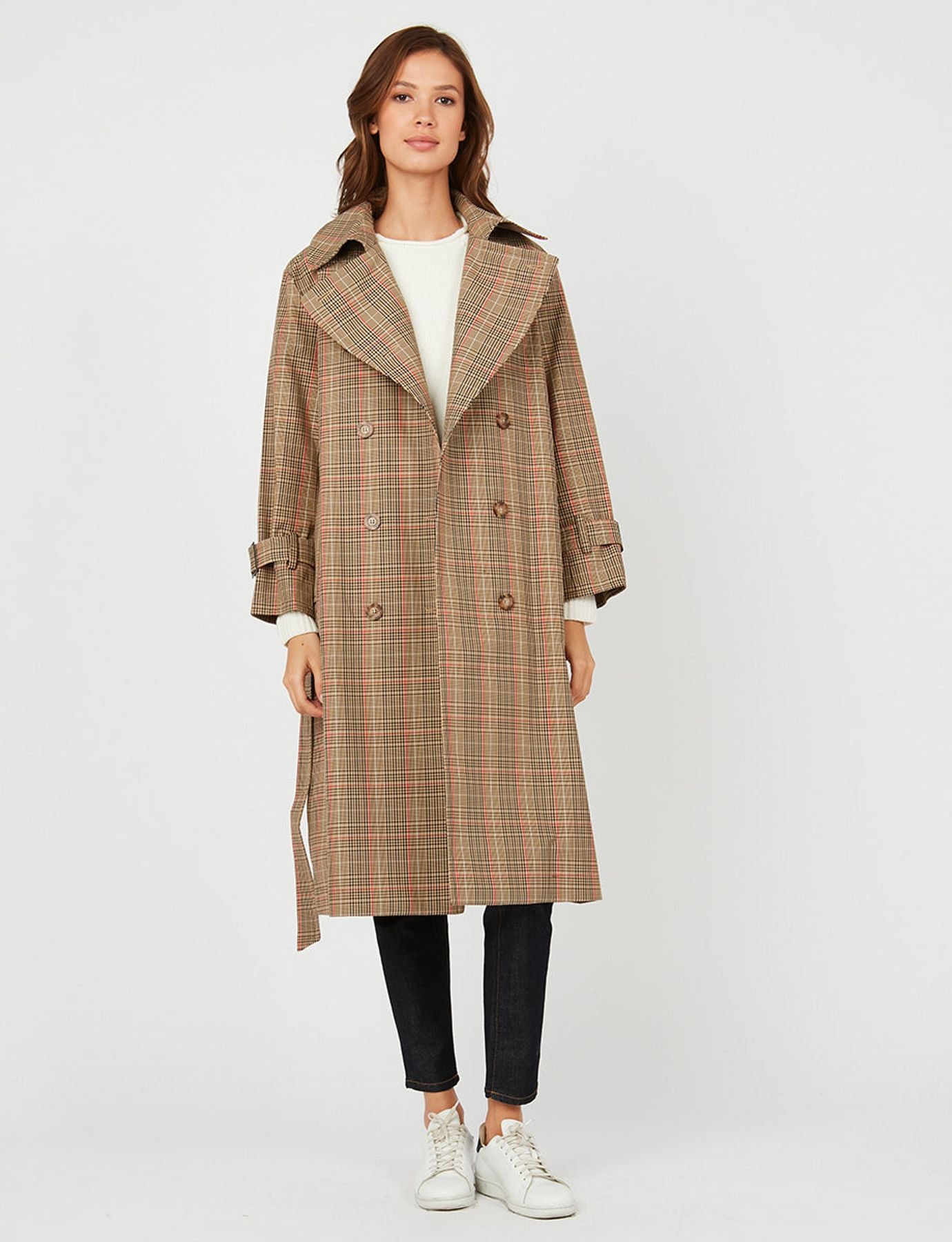 Blake Prince of Wales beige trench coat