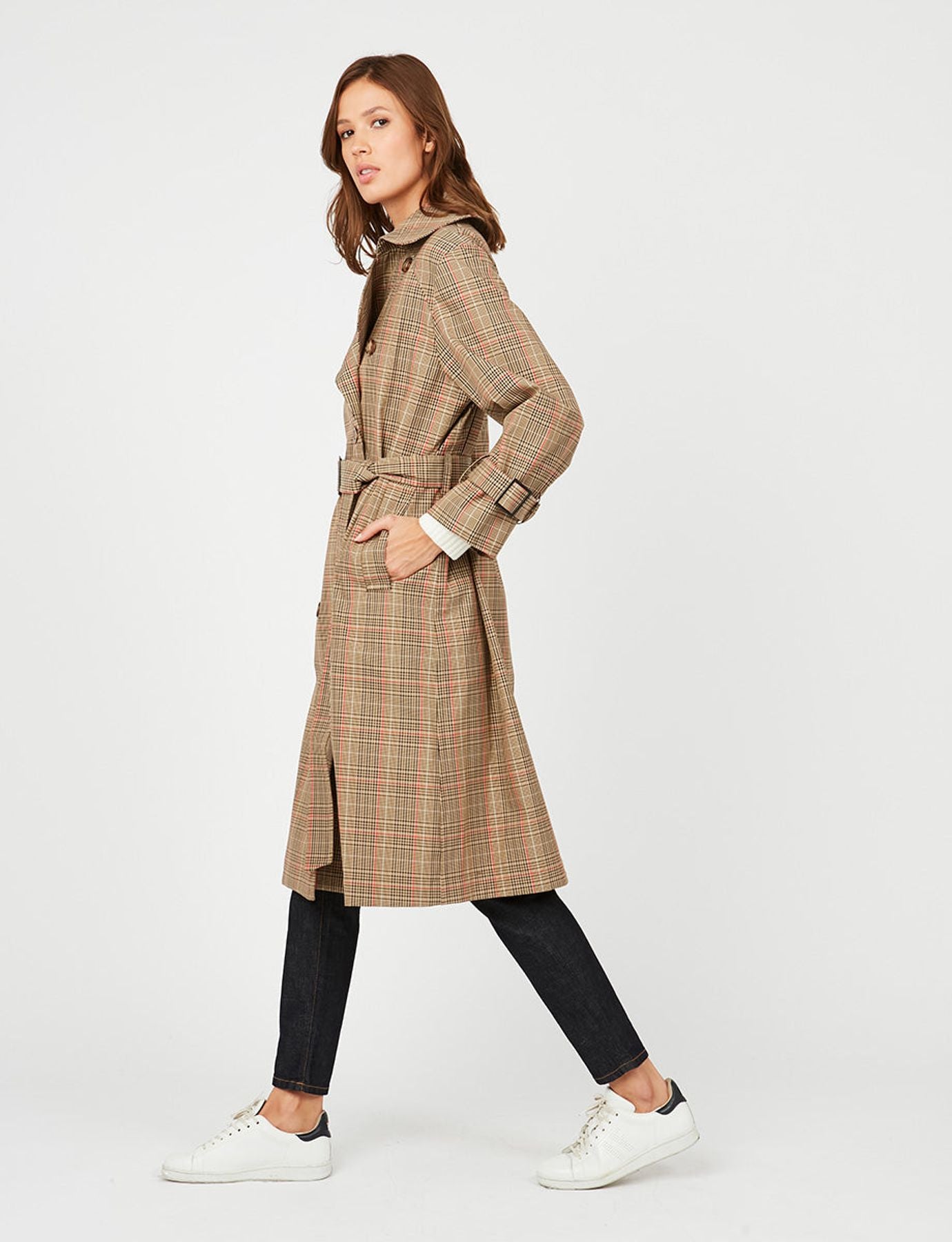 Blake Prince of Wales beige trench coat