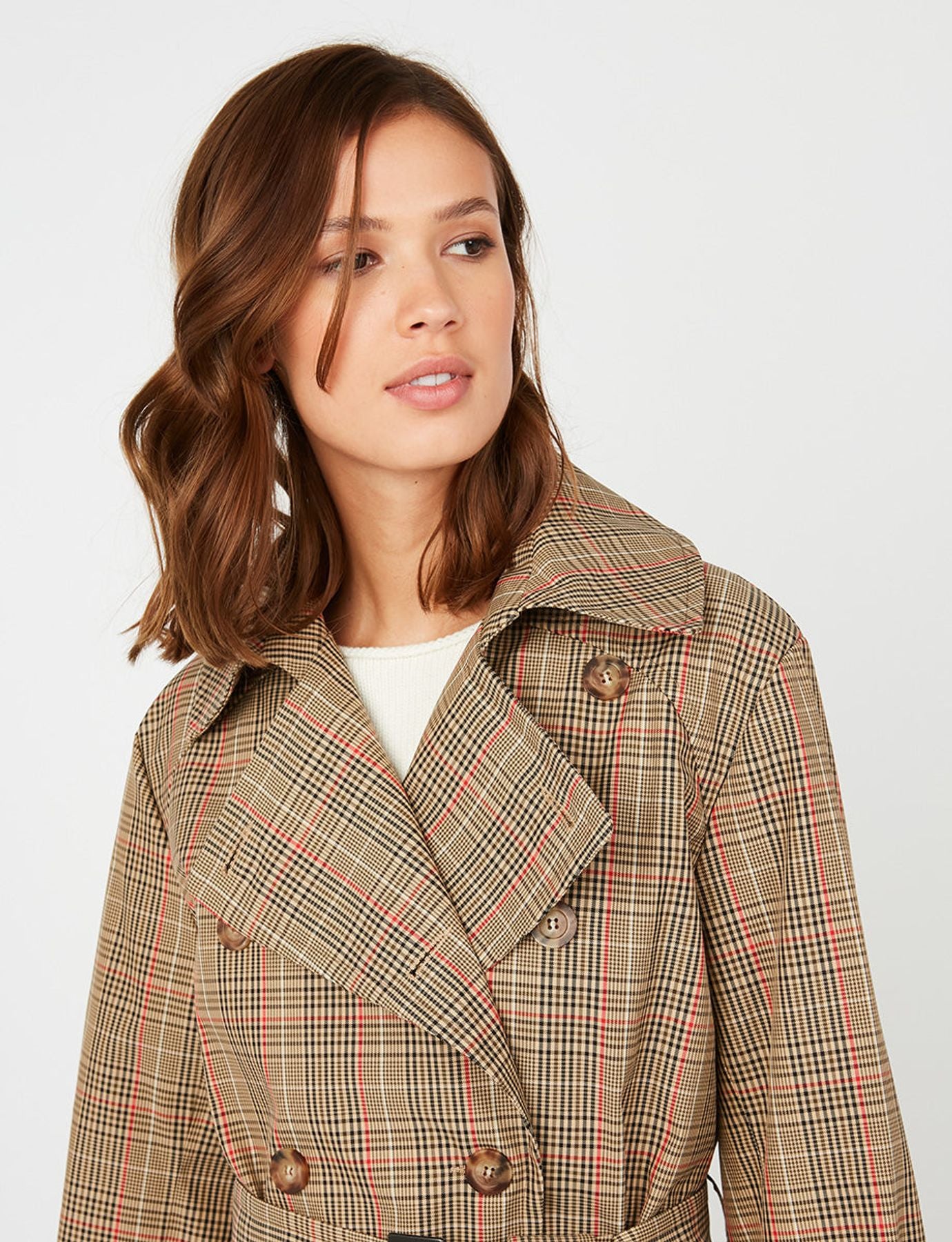 Blake Prince of Wales beige trench coat