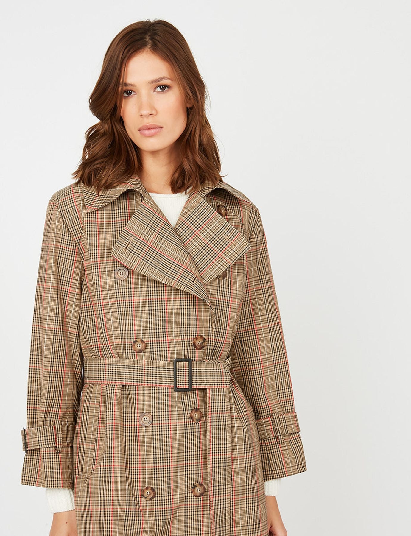 Blake Prince of Wales beige trench coat