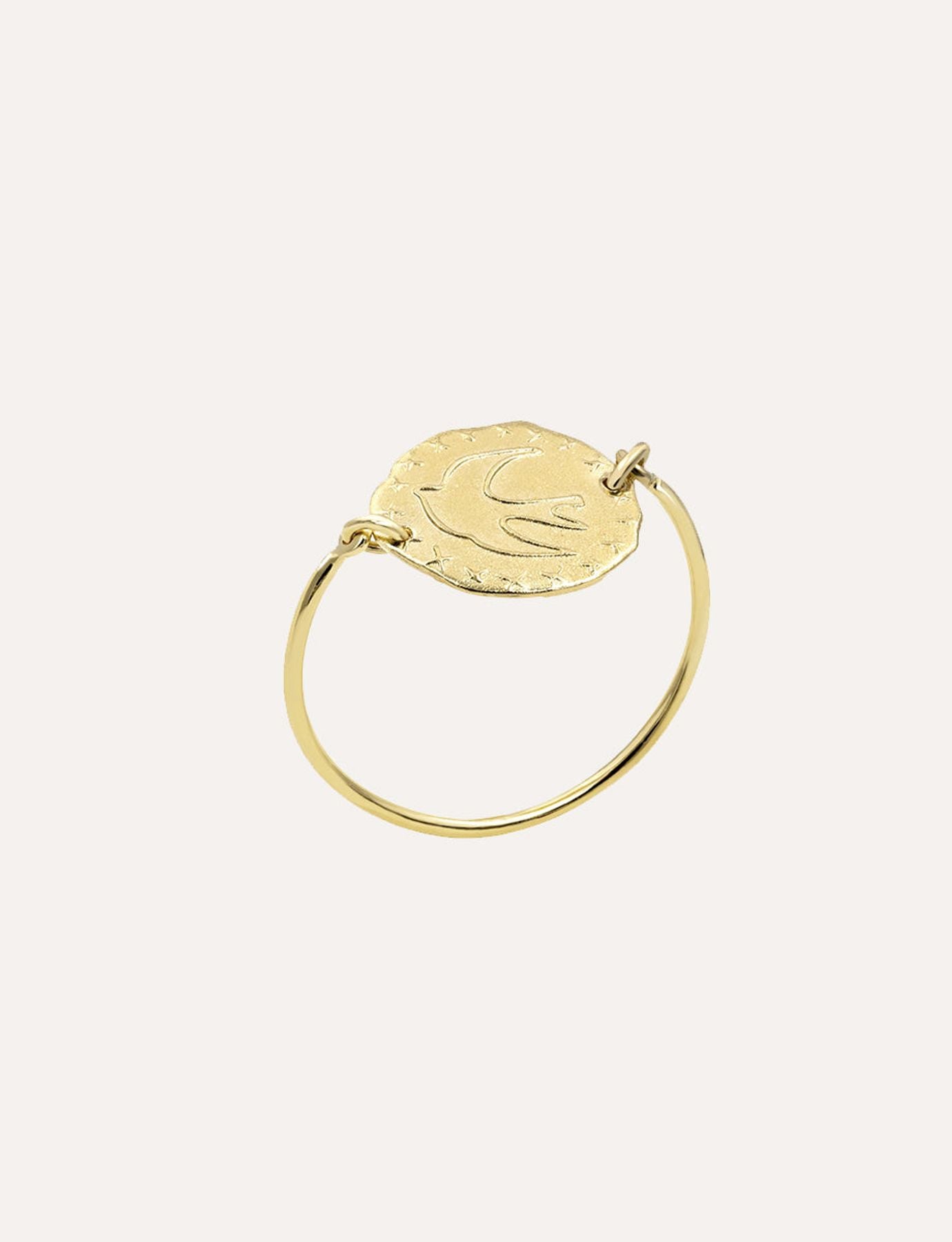 Anello con colomba Lutetia placcato oro