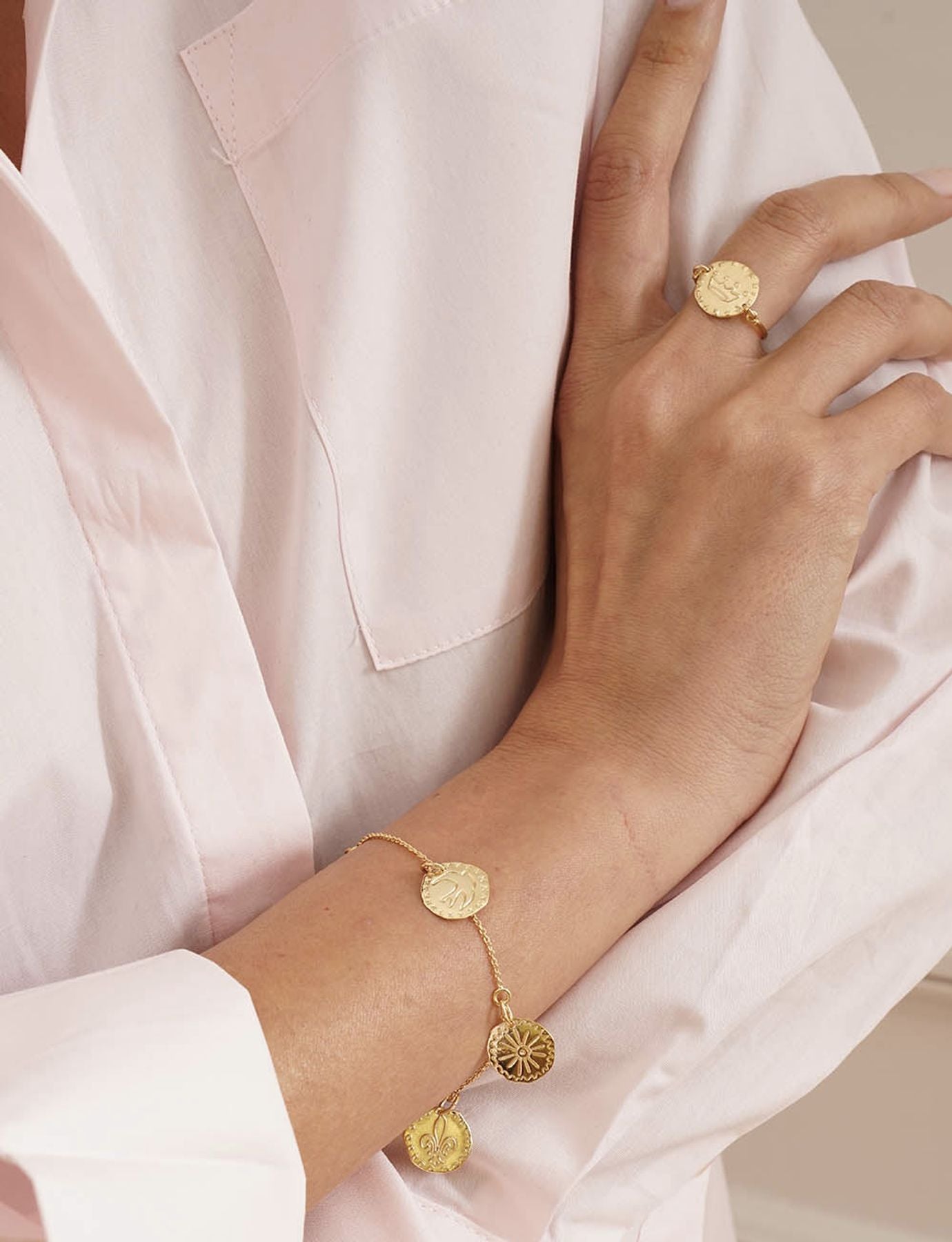 Ring Lutetia Krone vergoldet