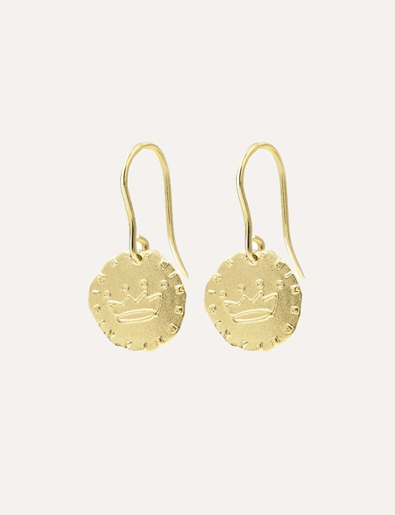 Gold-plated Lutetia Crown earrings