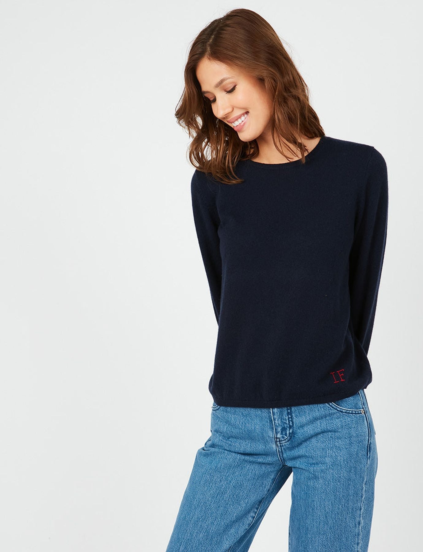 Angelina navy jumper